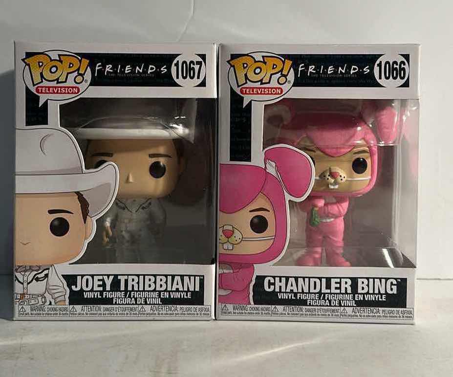 Photo 1 of NIB FUNKO POP TELEVISION SERIES FRIENDS “JOEY TRIBBIANI, CHANDLER BING” BOBBLEHEAD FIGURES- TOTAL RETAIL PRICE 44.00