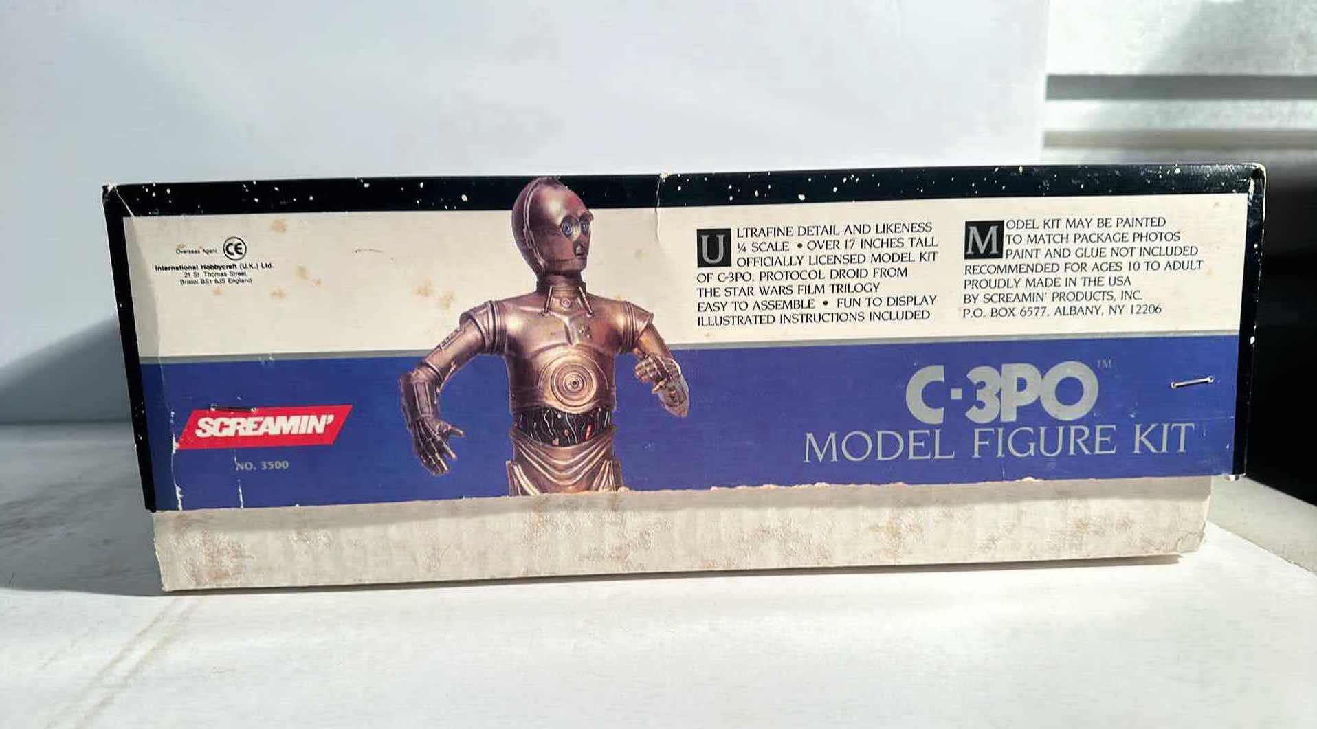 Photo 2 of VINTAGE STAR WARS “C-3PO SCREAMING” COLLECTOR’S EDITION 17” TALL MODEL FIGURE KIT- RETAIL PRICE $100