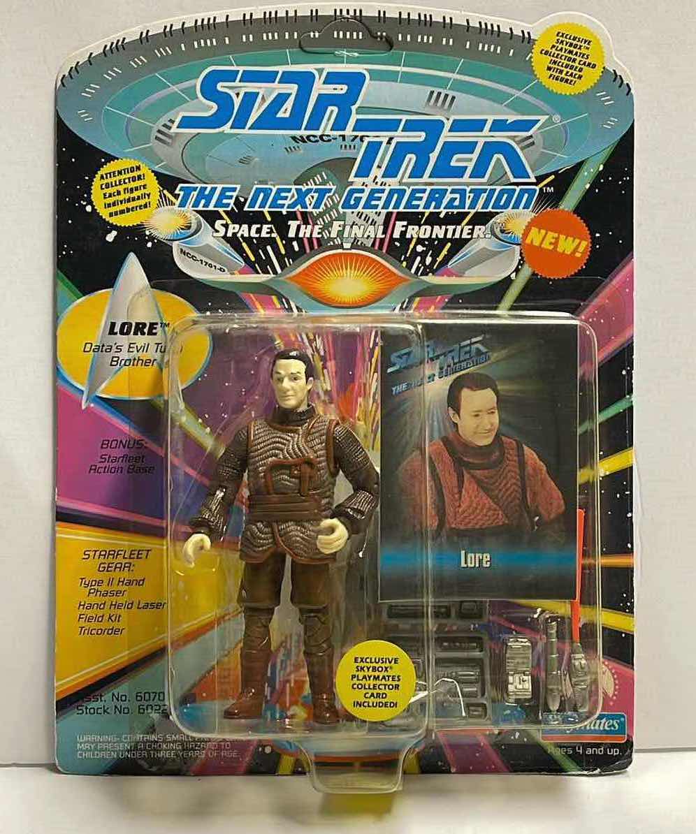 Photo 1 of NOS VINTAGE STAR TREK THE NEXT GENERATION “LORE” ACTION FIGURE- RETAIL PRICE $14.00