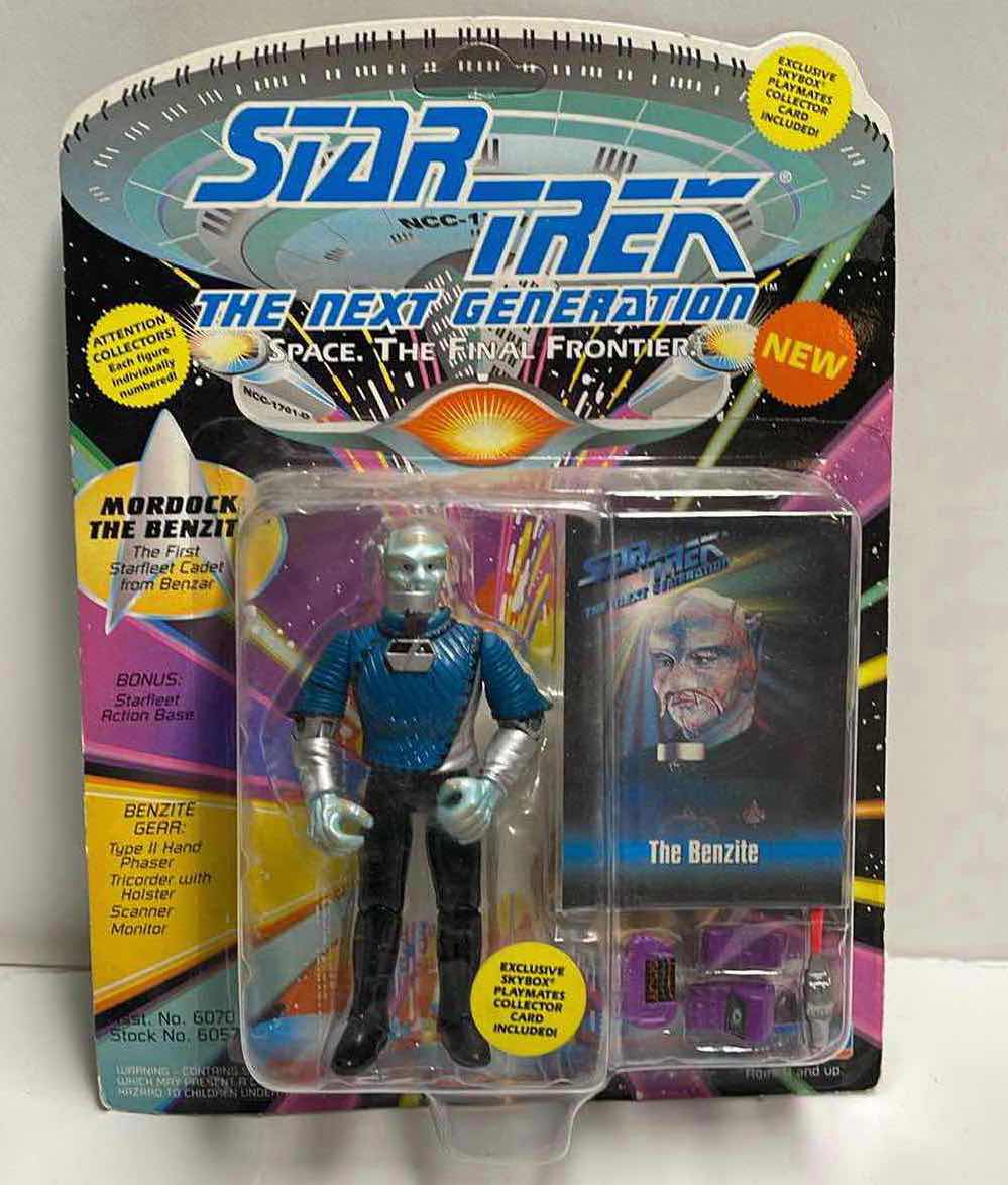 Photo 1 of NOS VINTAGE STAR TREK THE NEXT GENERATION “THE BENZITE” ACTION FIGURE- RETAIL PRICE $11.00