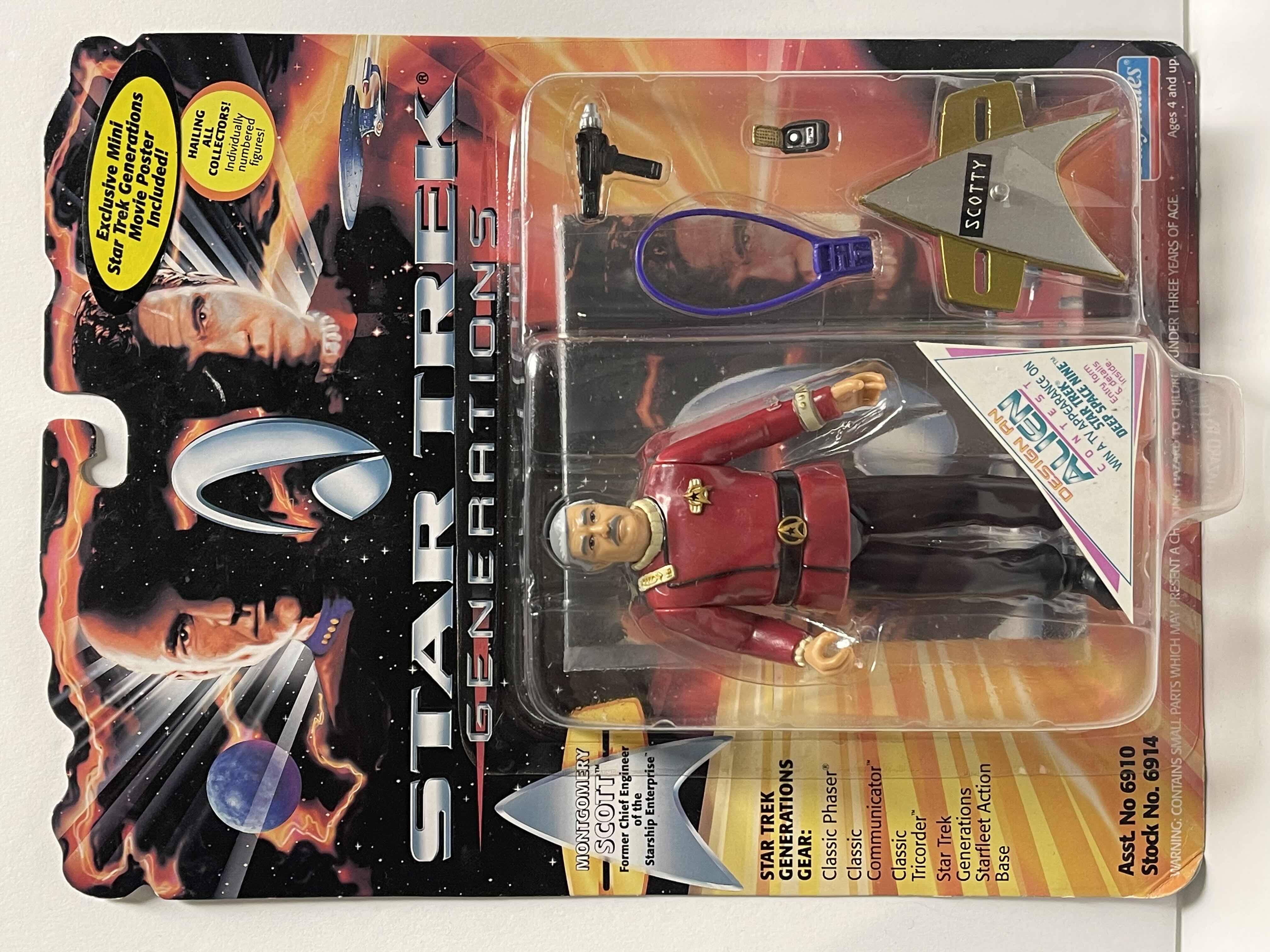 Photo 1 of NIB VINTAGE STAR TREK GENERATIONS “ MONTGOMERY SCOTT” ACTION FIGURE- RETAIL PRICE $14.00