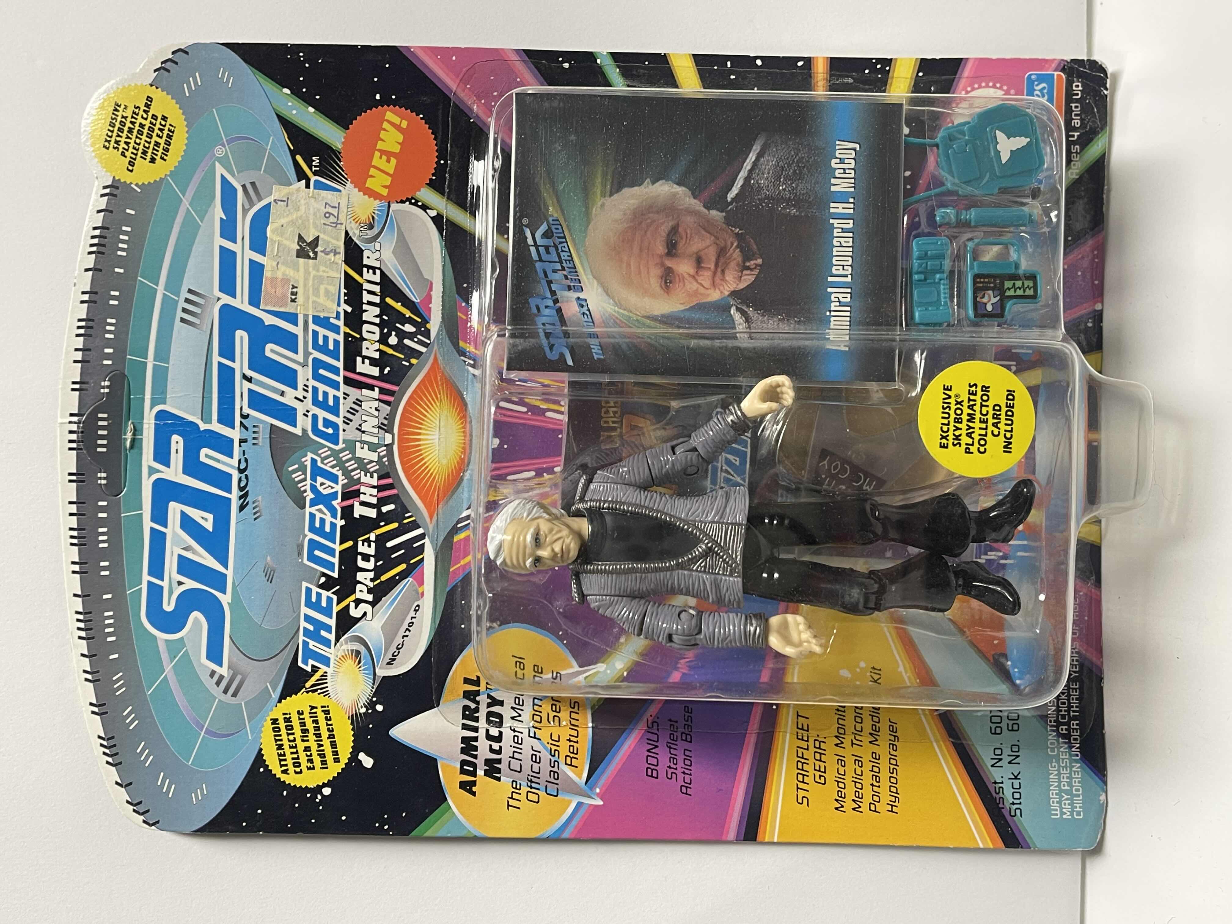 Photo 1 of NOS VINTAGE STAR TREK THE NEXT GENERATION “AMIRAL MCCOY” ACTION FIGURE- RETAIL PRICE $12.00’