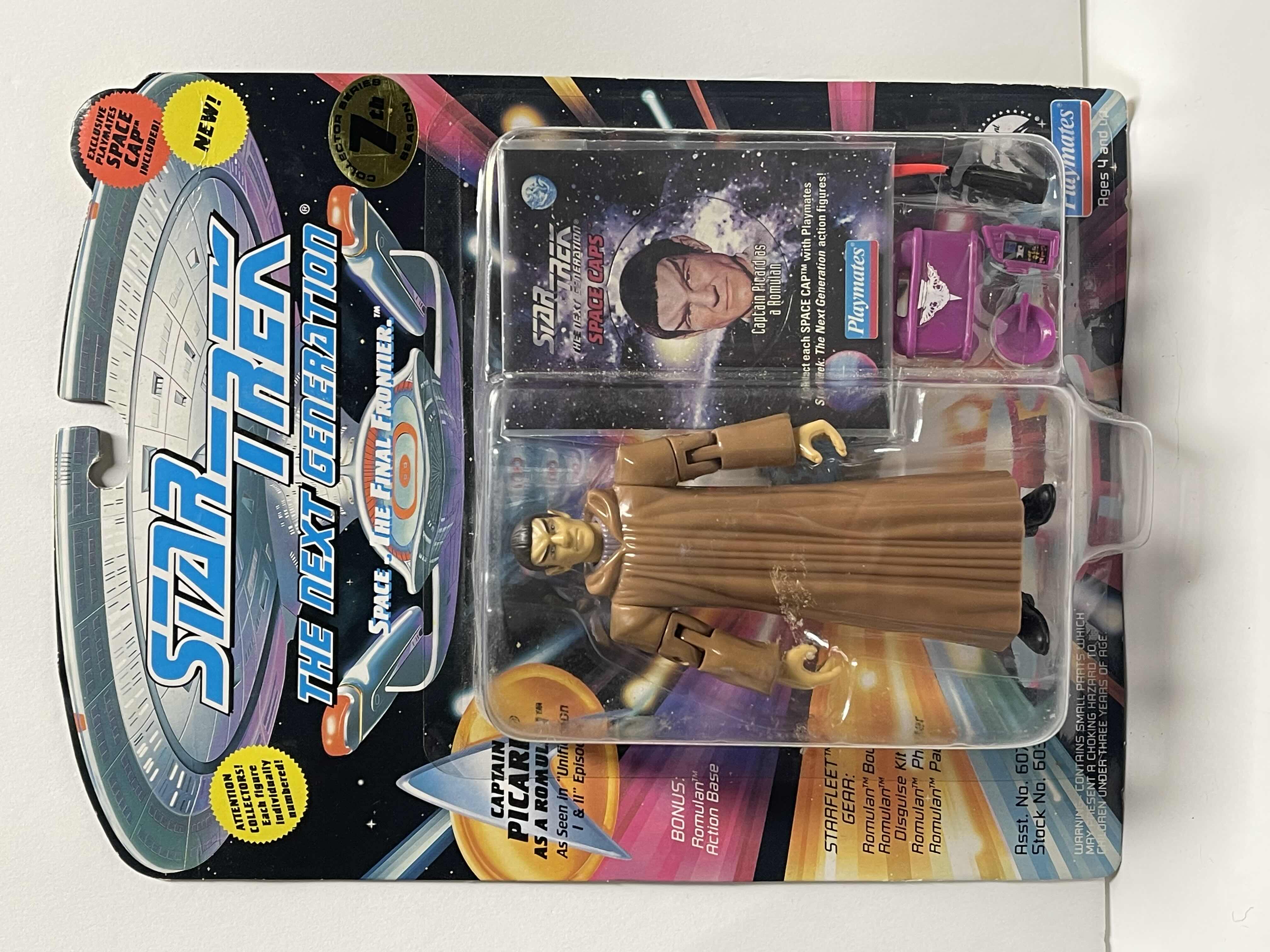 Photo 1 of NOS VINTAGE STAR TREK THE NEXT GENERATION “CAPTAIN PICARD AS A RON ROMULAN “ ACTION FIGURE- RETAIL PRICE $11.00