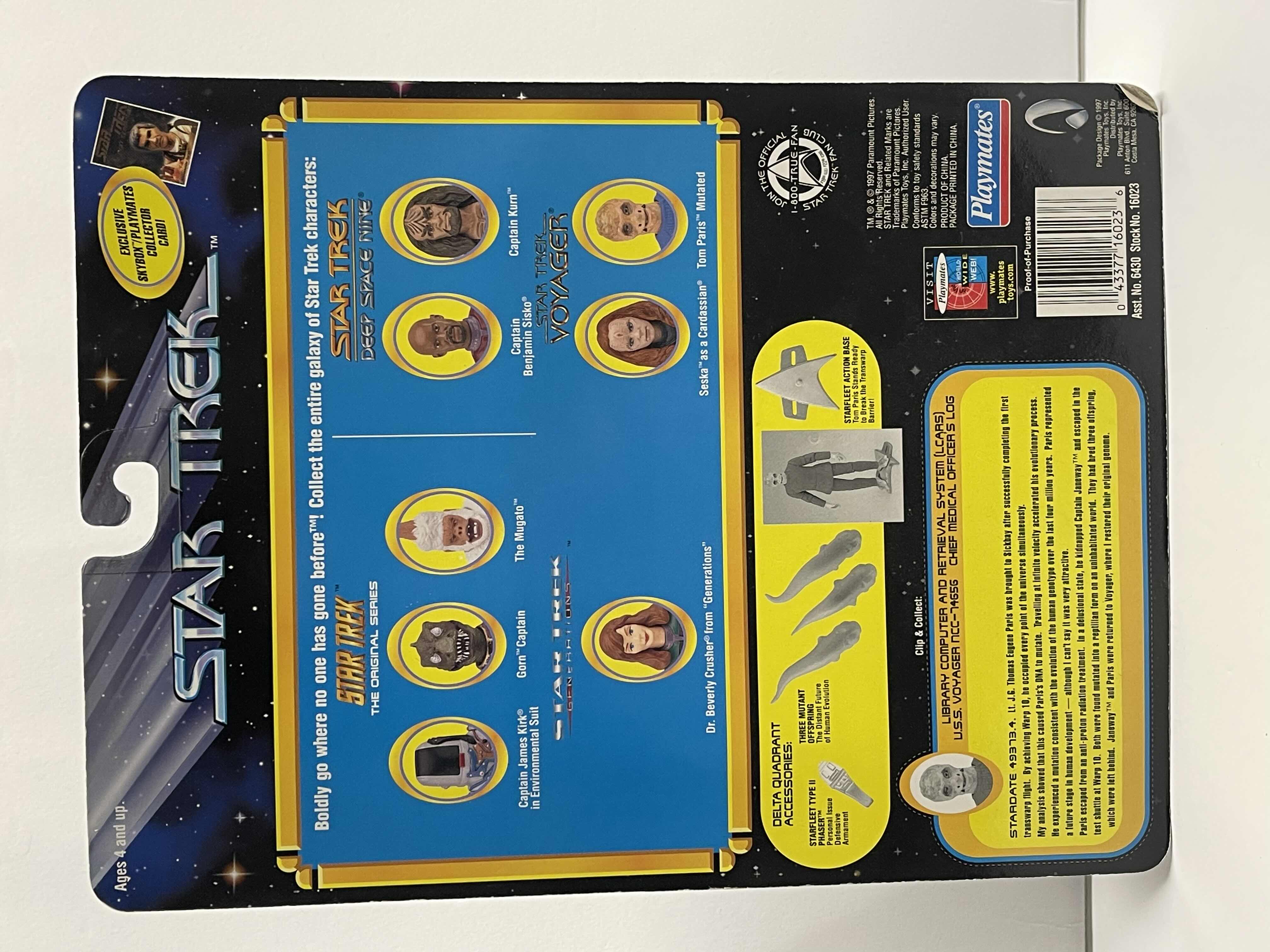 Photo 2 of NIB STAR TREK EXCLUSIVE PLAYMATES “TIM PARIS MUTATED” ACTION FIGURE- RETAIL PRICE $17.00