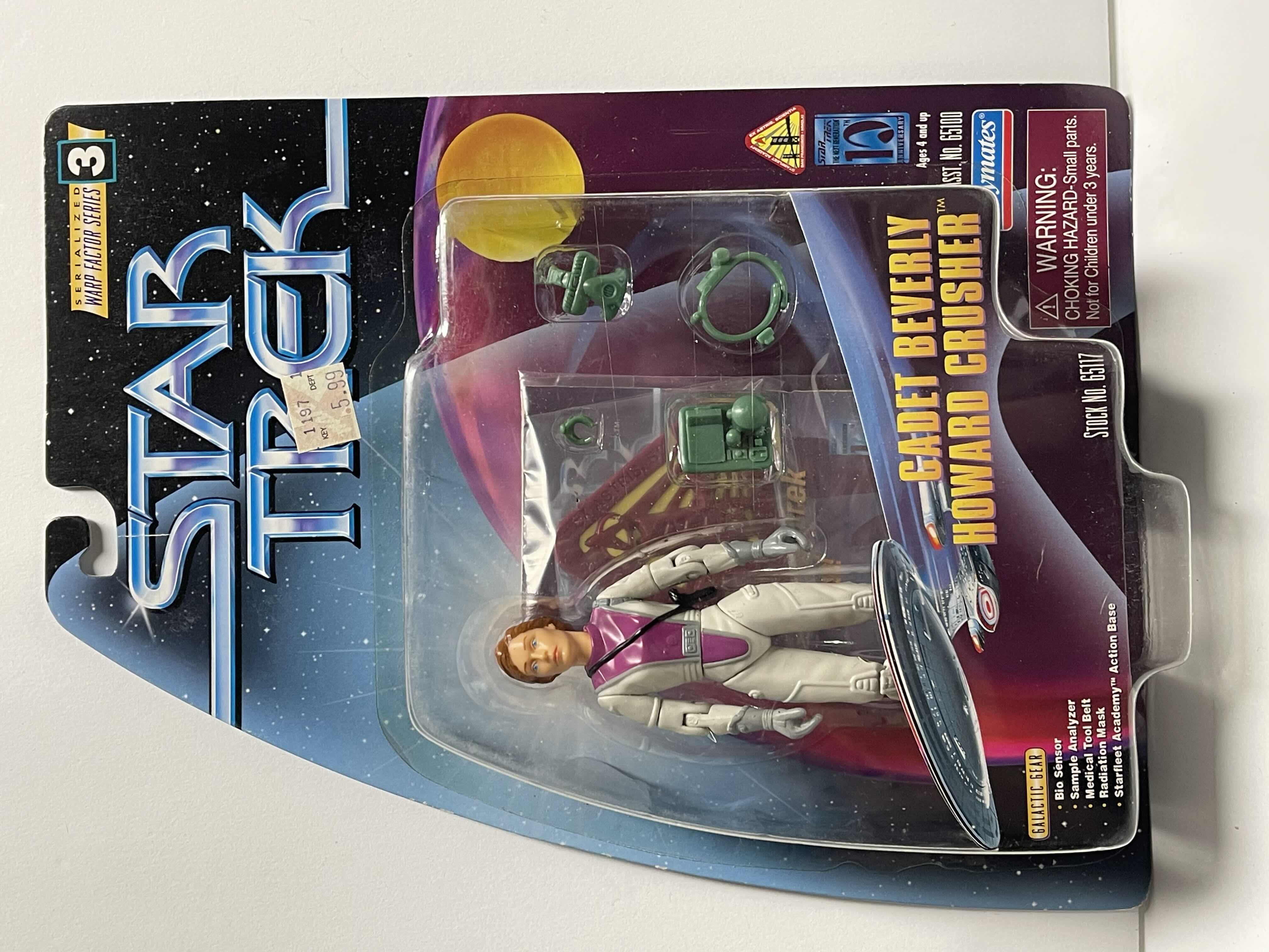 Photo 1 of NIB STAR TREK -CADET BEVERLY HOWARD CRUSHER, WARP FACTOR #3 SERIES - RETAIL PRICE $18.00