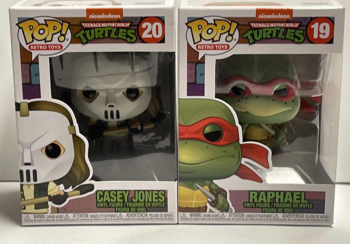 Photo 1 of NIB FUNKO POP RETRO TOYS SERIES TEENAGE MUTANT NINJA TURTLES “RAPHAEL & CASEY JONES” - TOTAL RETAIL PRICE $52.00