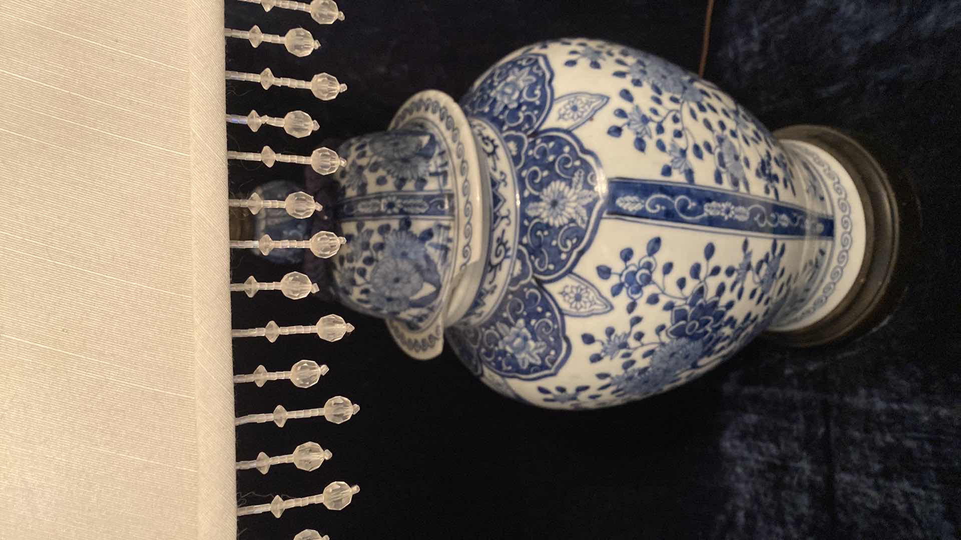 Photo 4 of BLUE AND WHITE PORCELAIN LAMP