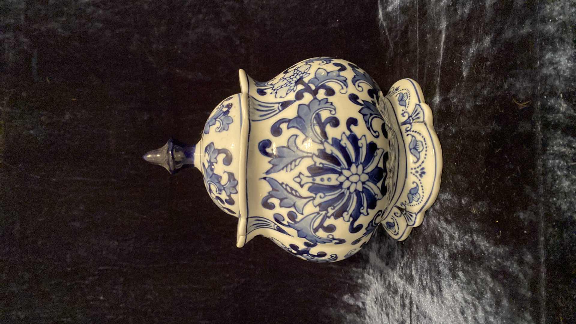 Photo 1 of BLUE AND WHITE PORCELAIN JAR