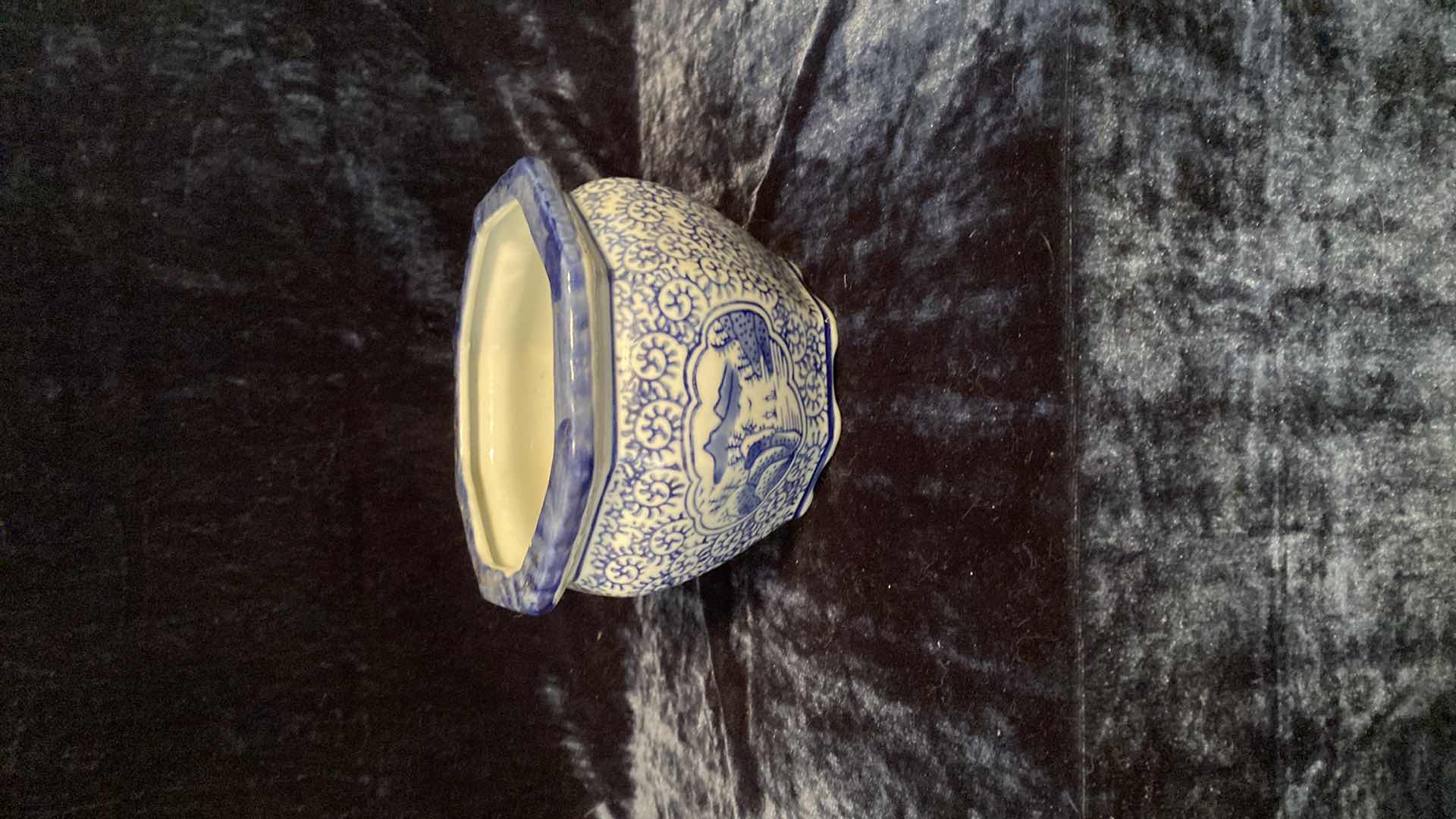 Photo 3 of BLUE AND WHITE PORCELAIN POT