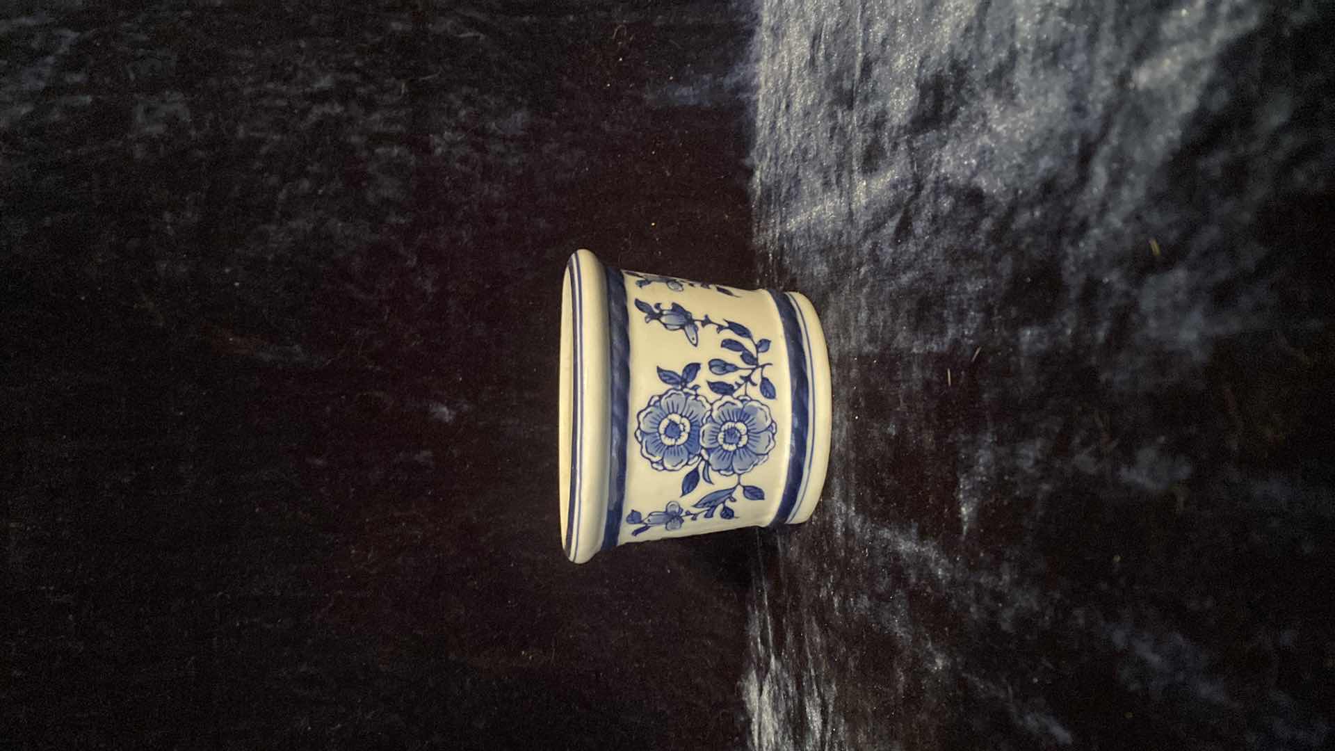 Photo 1 of BLUE AND WHITE PLANTER POT