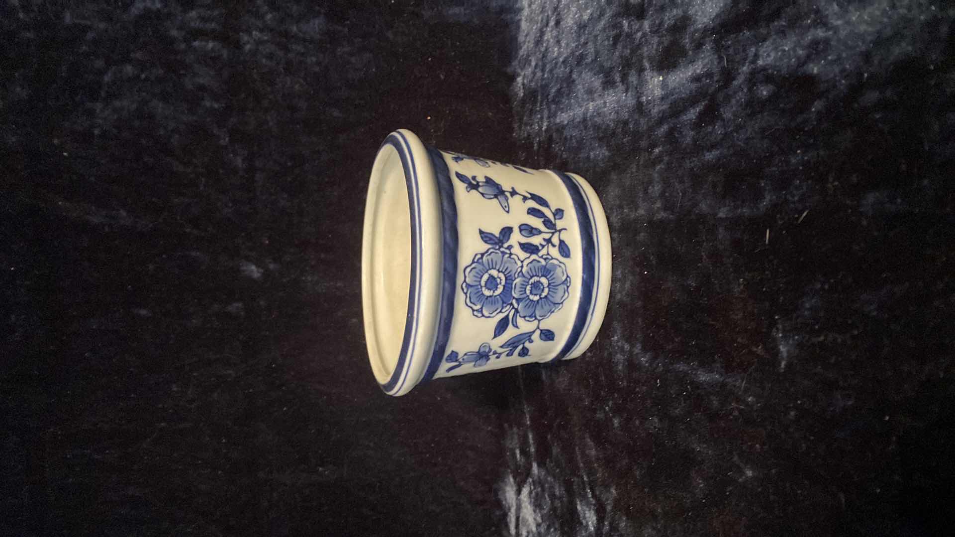 Photo 3 of BLUE AND WHITE PLANTER POT