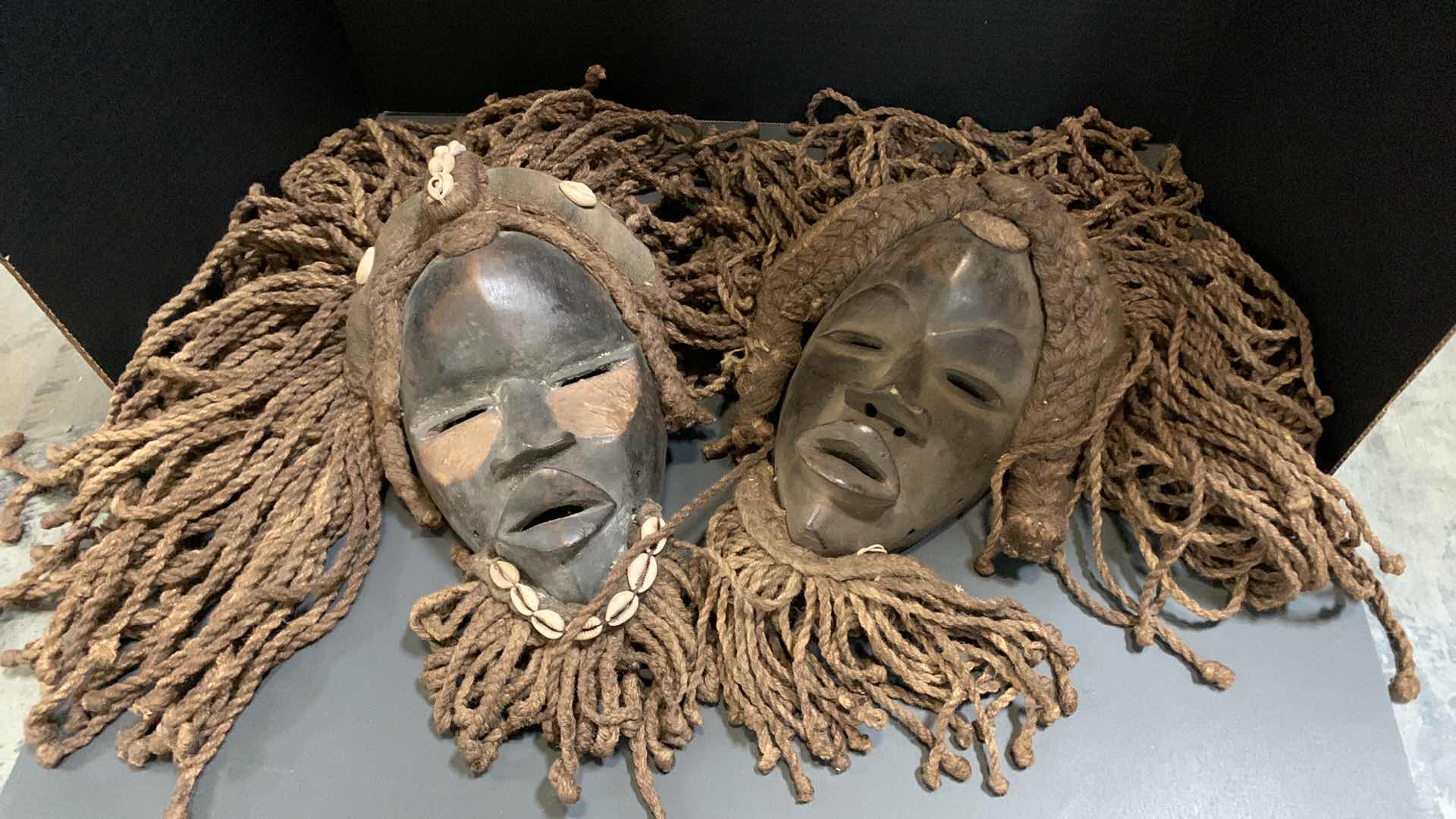 Photo 1 of 2 AFRICAN TRIBAL MASKS