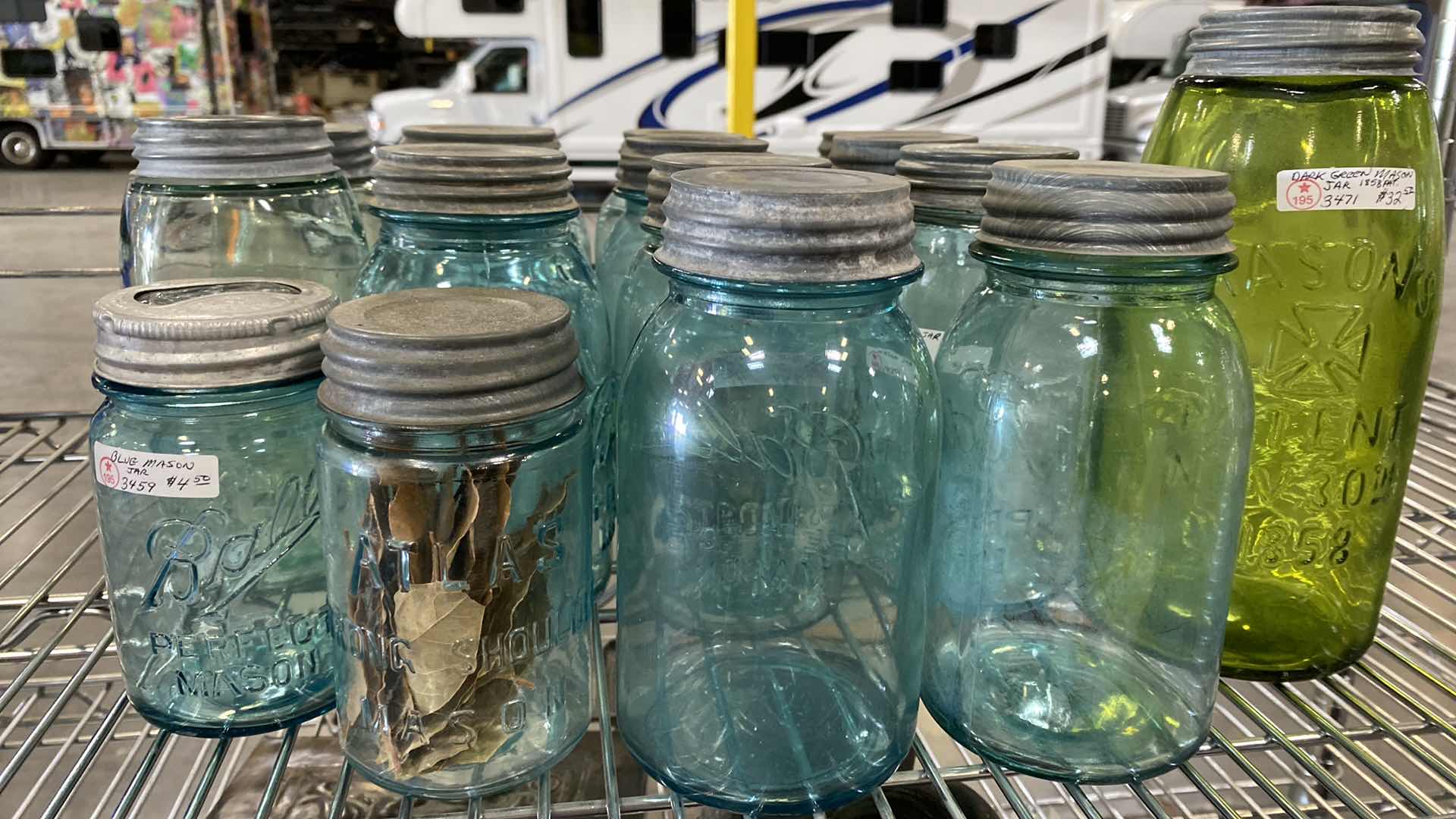 Photo 1 of ASSORTMENT OF MASON JARS