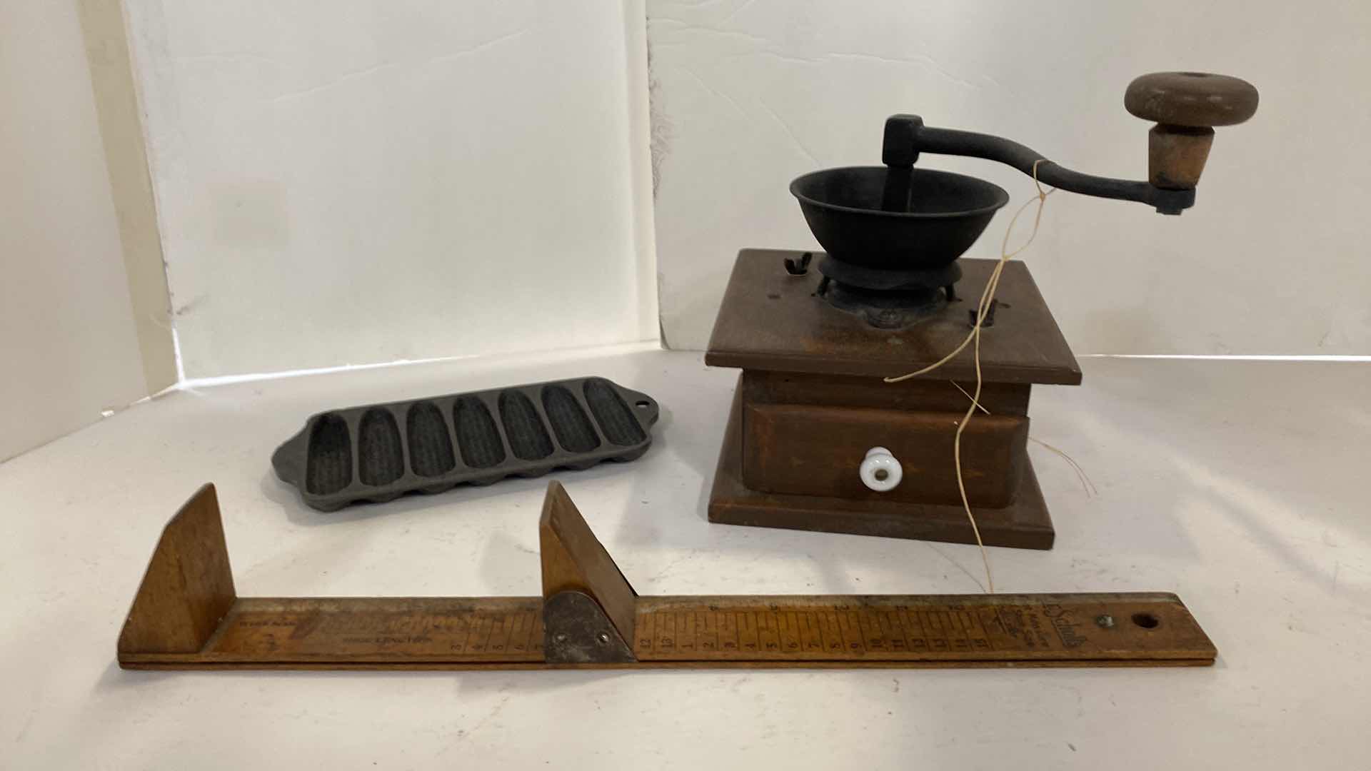 Photo 1 of VINTAGE GRINDER, SHOE MEASURE STICK AND MORE