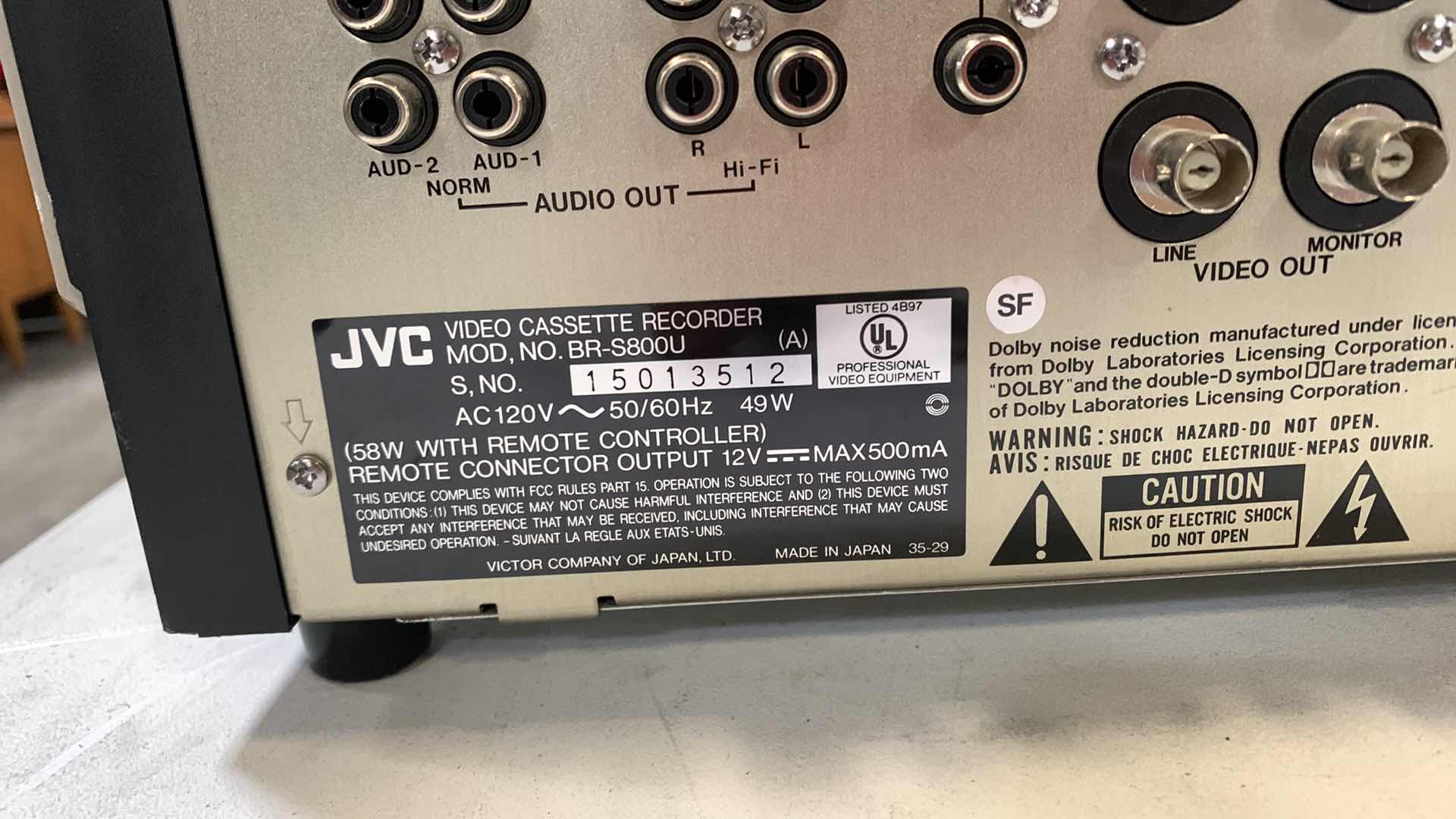 Photo 4 of JVC PROFESSIONAL S HI-FI VHS