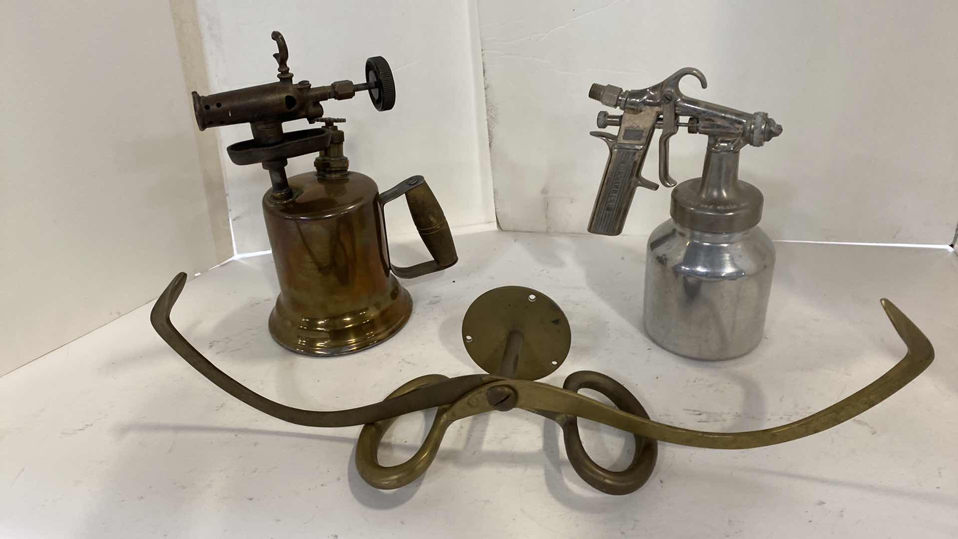 Photo 1 of ANTIQUE ICE TONGS, TORCH AND MORE