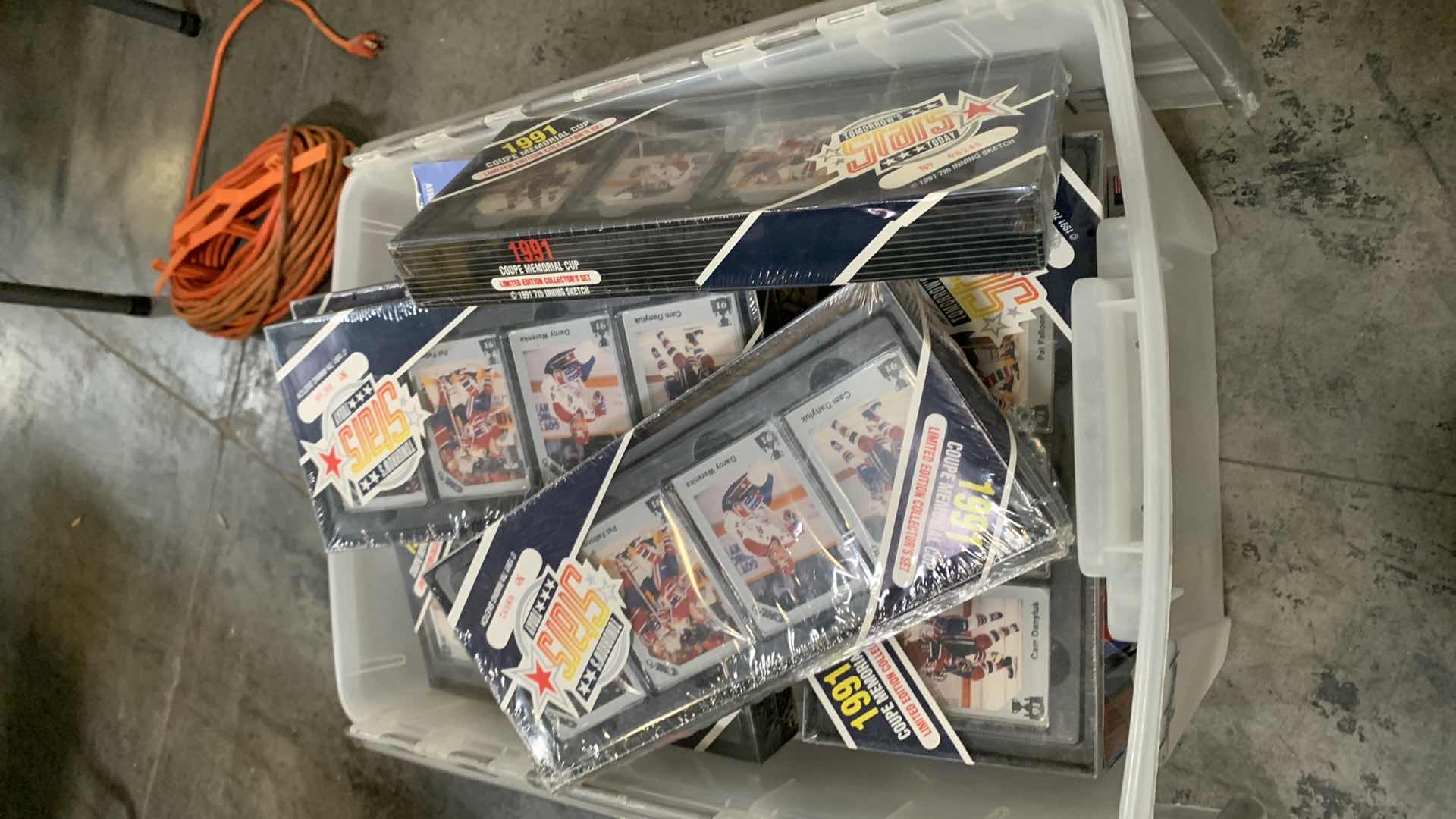 Photo 1 of LARGE BOX OF COLLECTIBLE SPORTS CARDS