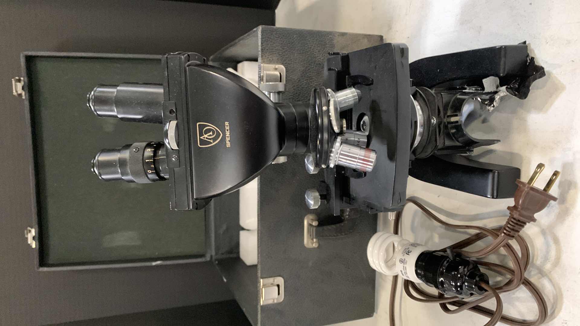 Photo 1 of SPENCER MICROSCOPE IN CASE