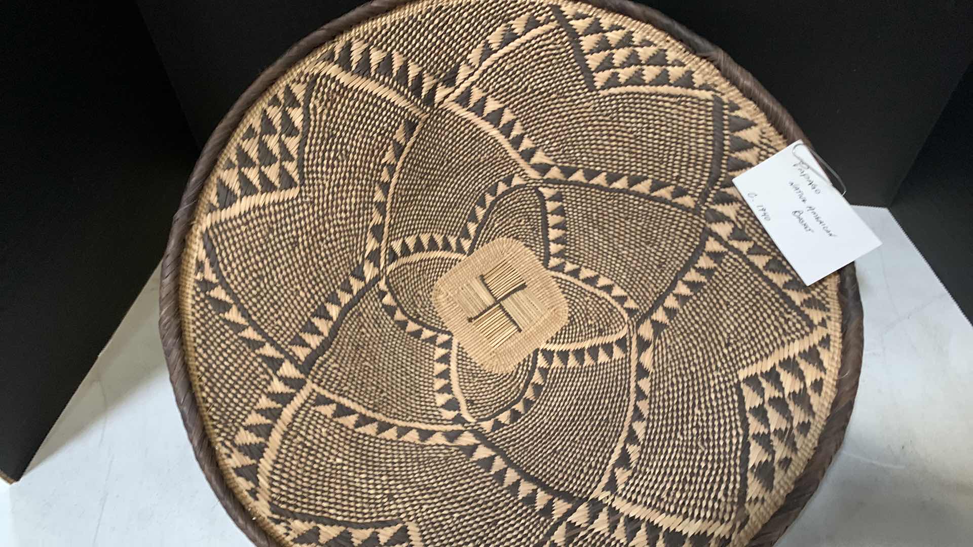 Photo 2 of PAPAGO NATIVE AMERICAN BASKET 1940