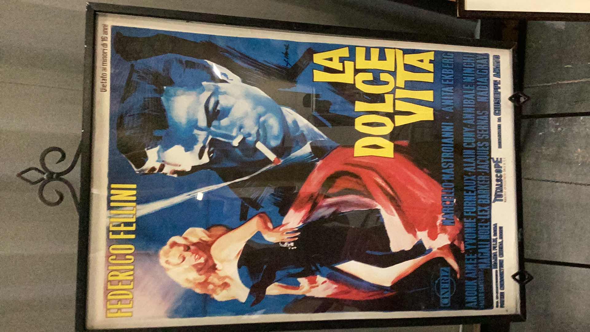 Photo 1 of FRAMED MOVIE-POSTER LA DOLCE VITA 25” X 37”