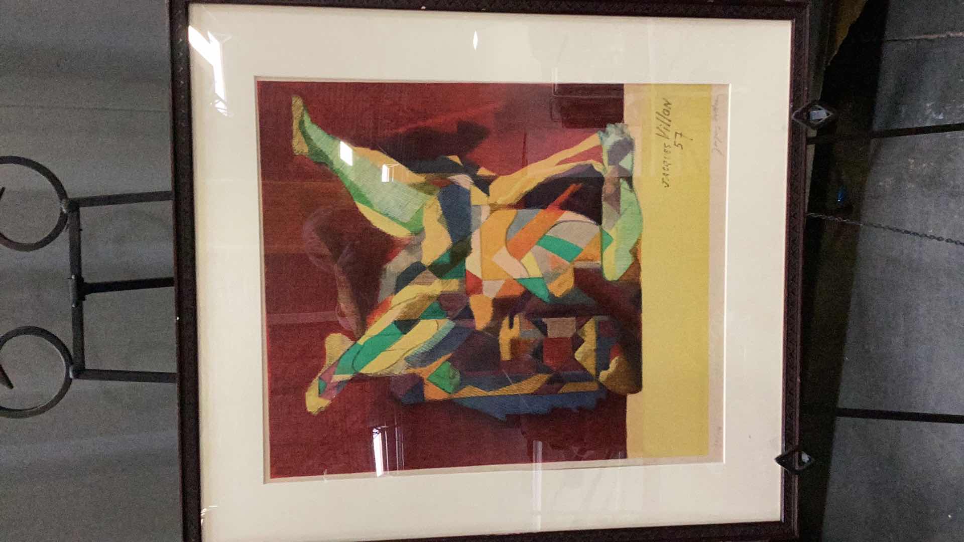 Photo 1 of FRAMED SIGNED NUMBERED ART JACQUES VILLON “THE FIGHT” 25” X 28”