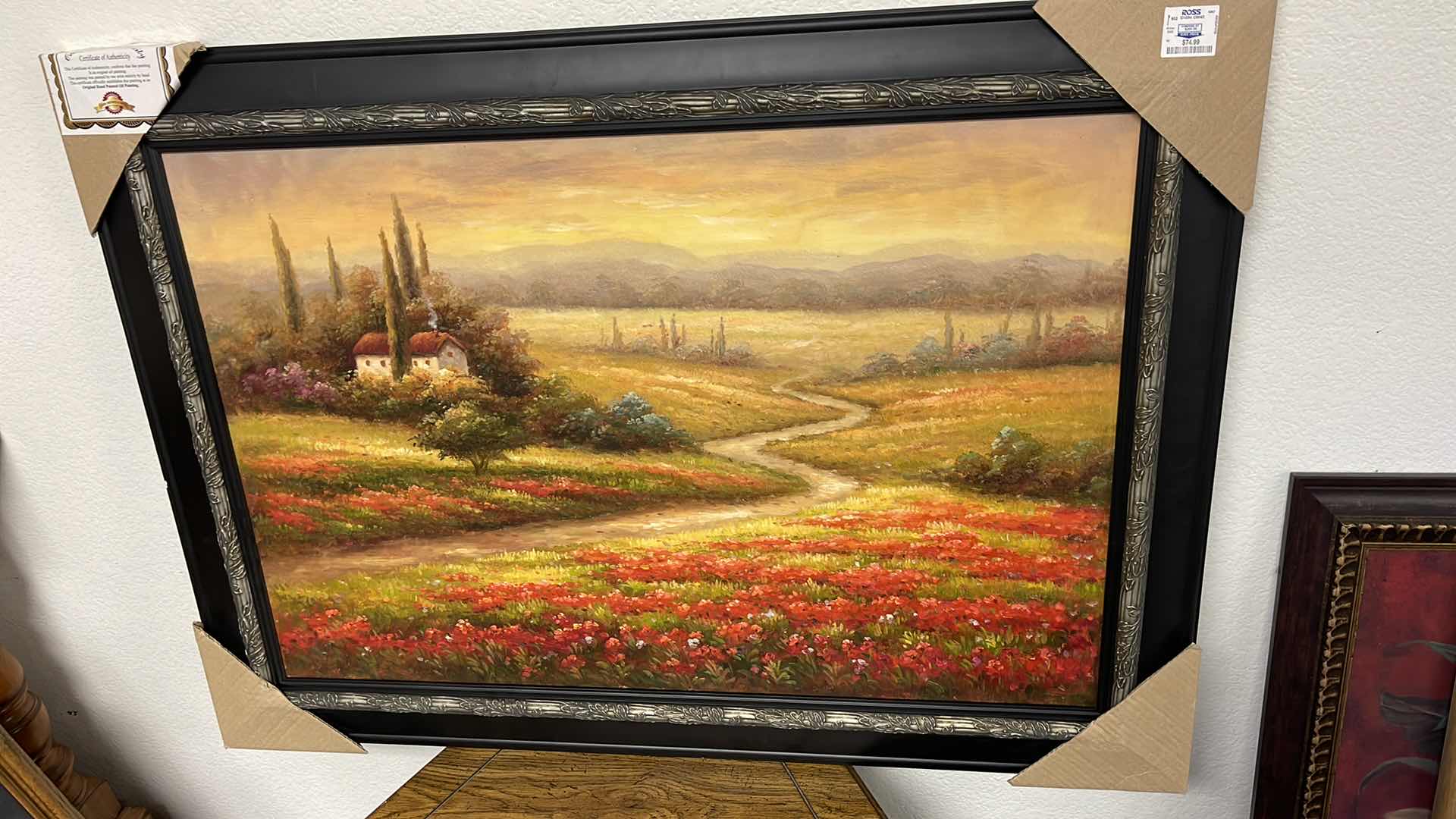 Photo 1 of COUNTRY SIDE OIL PAINTING W COA 43” X 31”