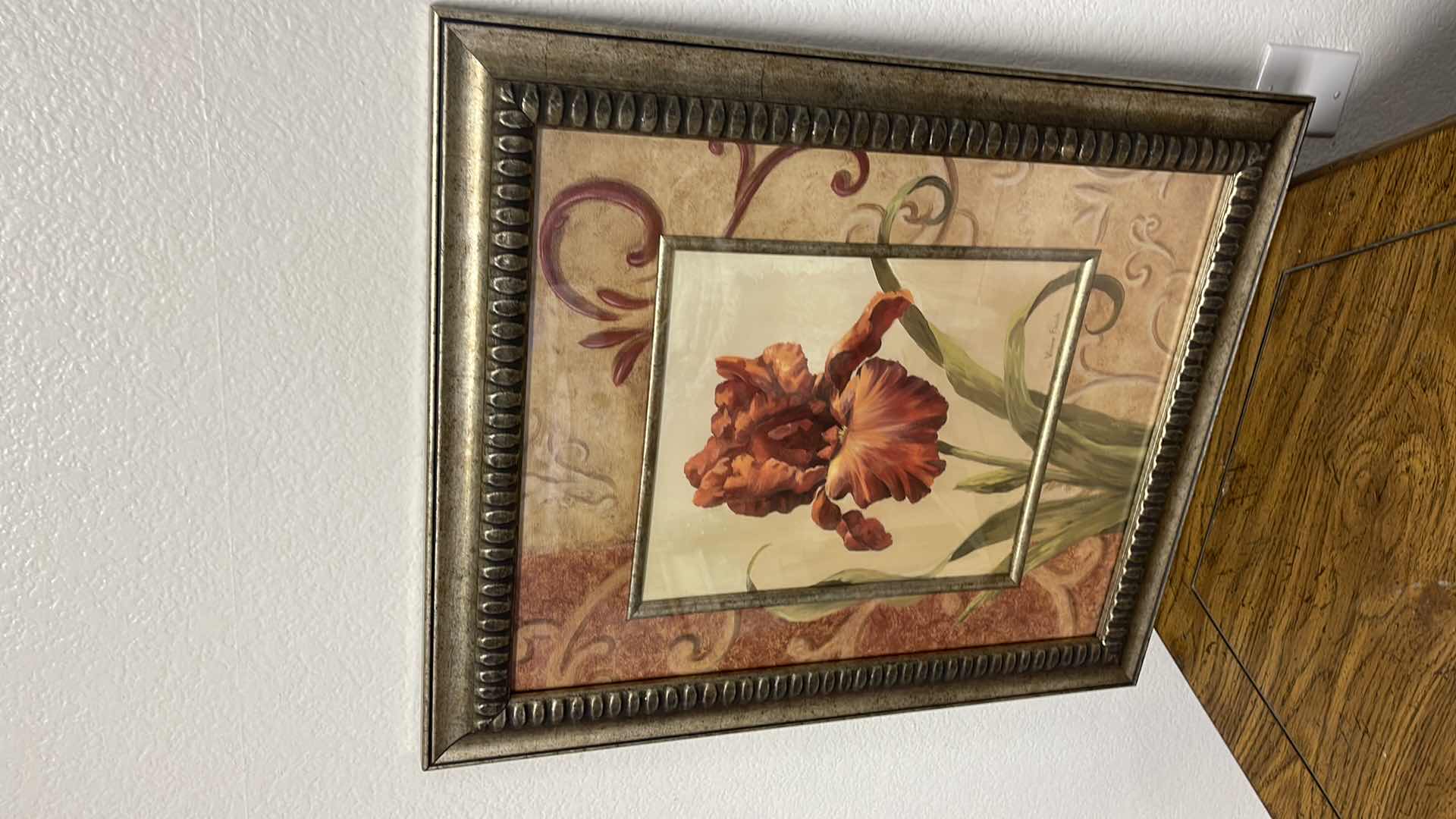 Photo 1 of ORNATE FRAMED FLORAL ART SIGNED BY ARTIST  20” X 25”