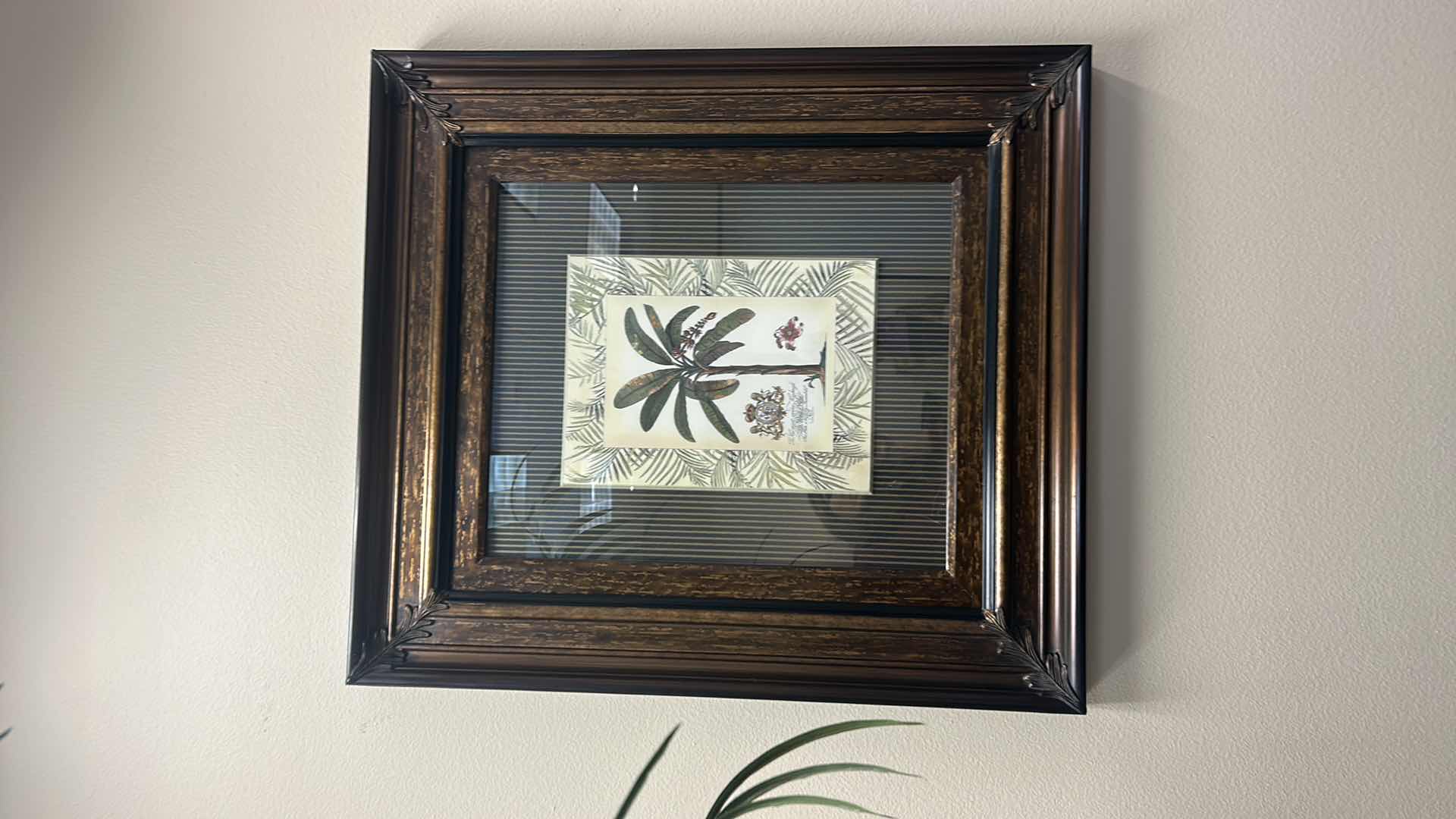 Photo 6 of ORNATE BRONZE AND BLACK FRAMED “ PALM TREE” BY TOMMY BAHAMA ARTWORK 32” x 37”
