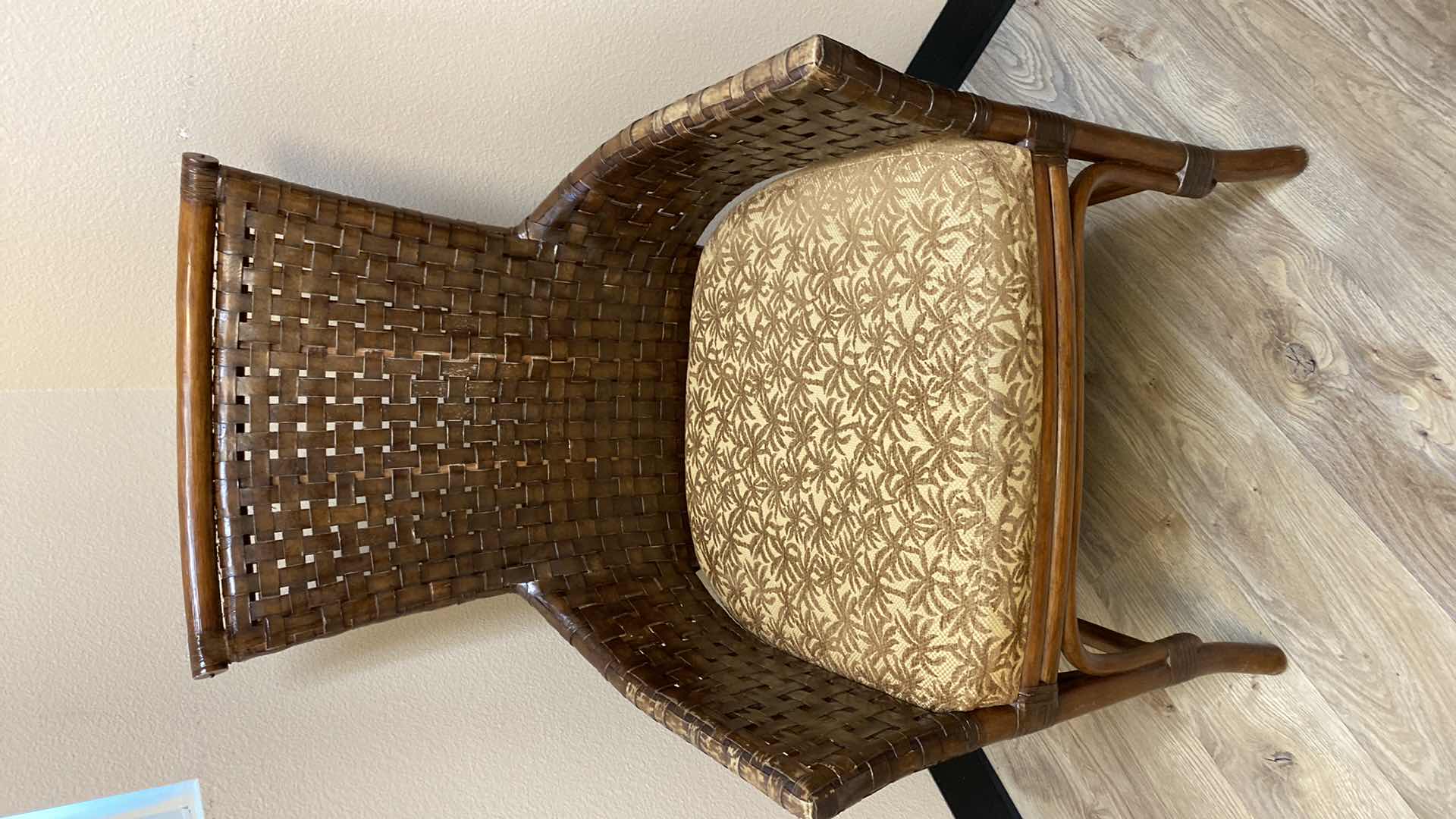 Photo 8 of TOMMY BAHAMA GOLD PALM AND RATTAN OCCASIONAL CHAIR