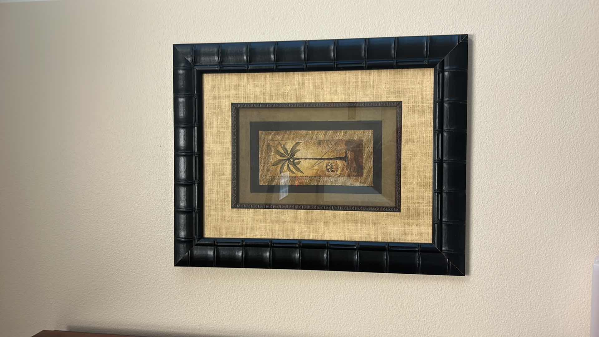 Photo 6 of DARK BROWN BAMBOO FRAMED (PALM) MULTIDIMENSIONAL 21” x 27”