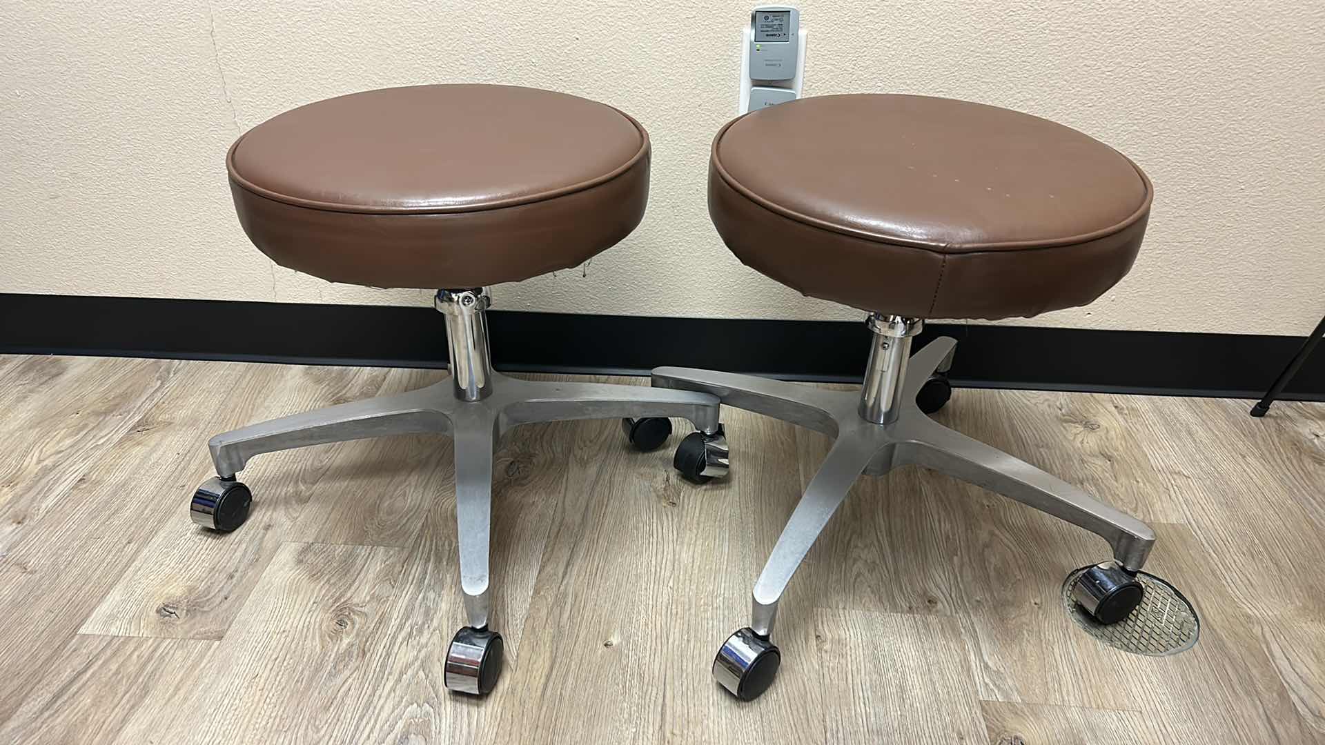 Photo 3 of 2 ADJUSTABLE ROLLING STOOLS