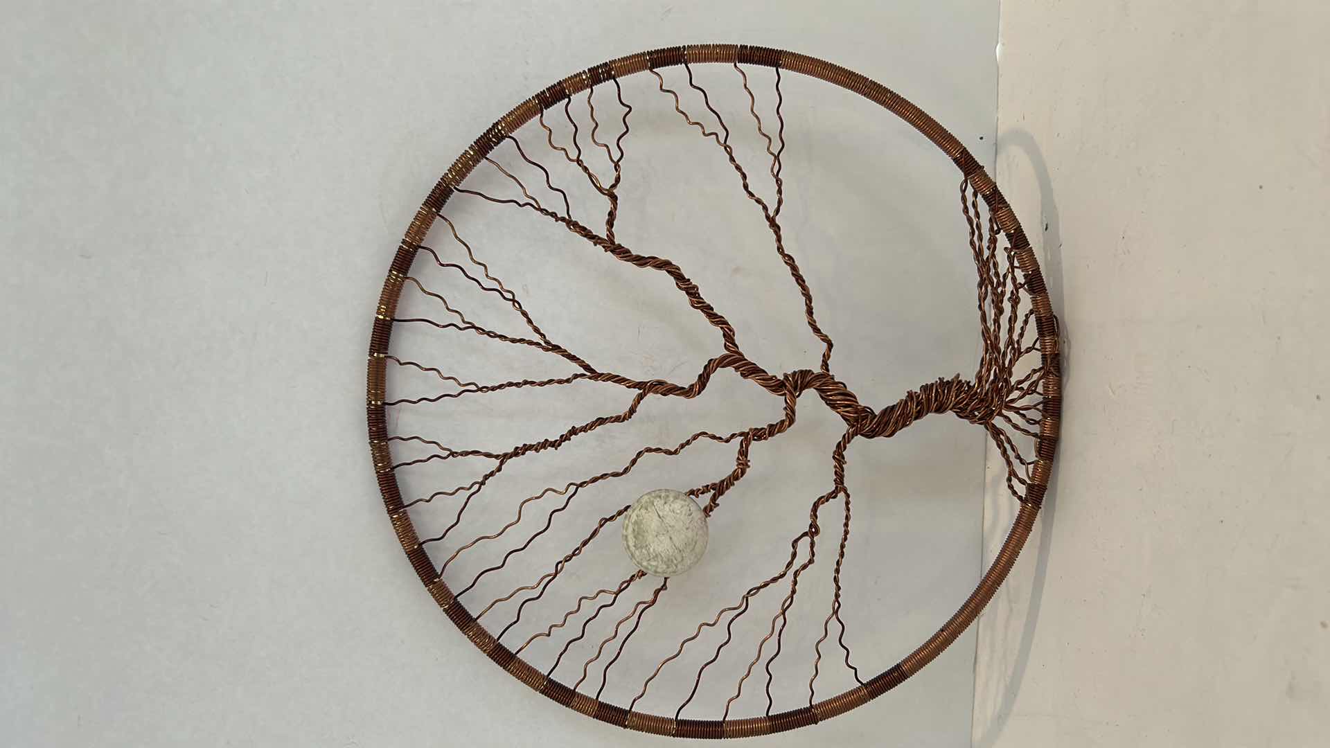 Photo 7 of TWISTED COPPER WIRE TREE WITH STONE MOON H8”