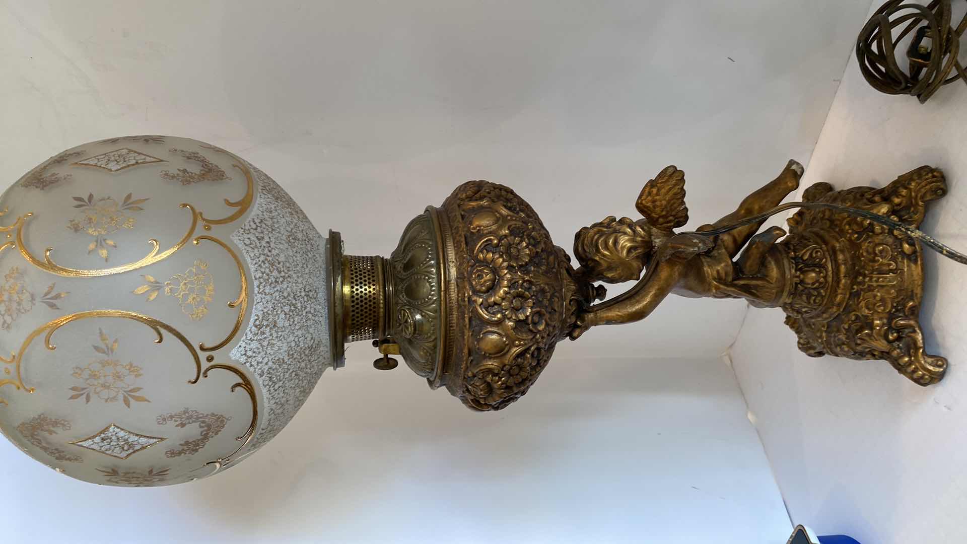 Photo 5 of ANTIQUE CHERUB LAMP H29”