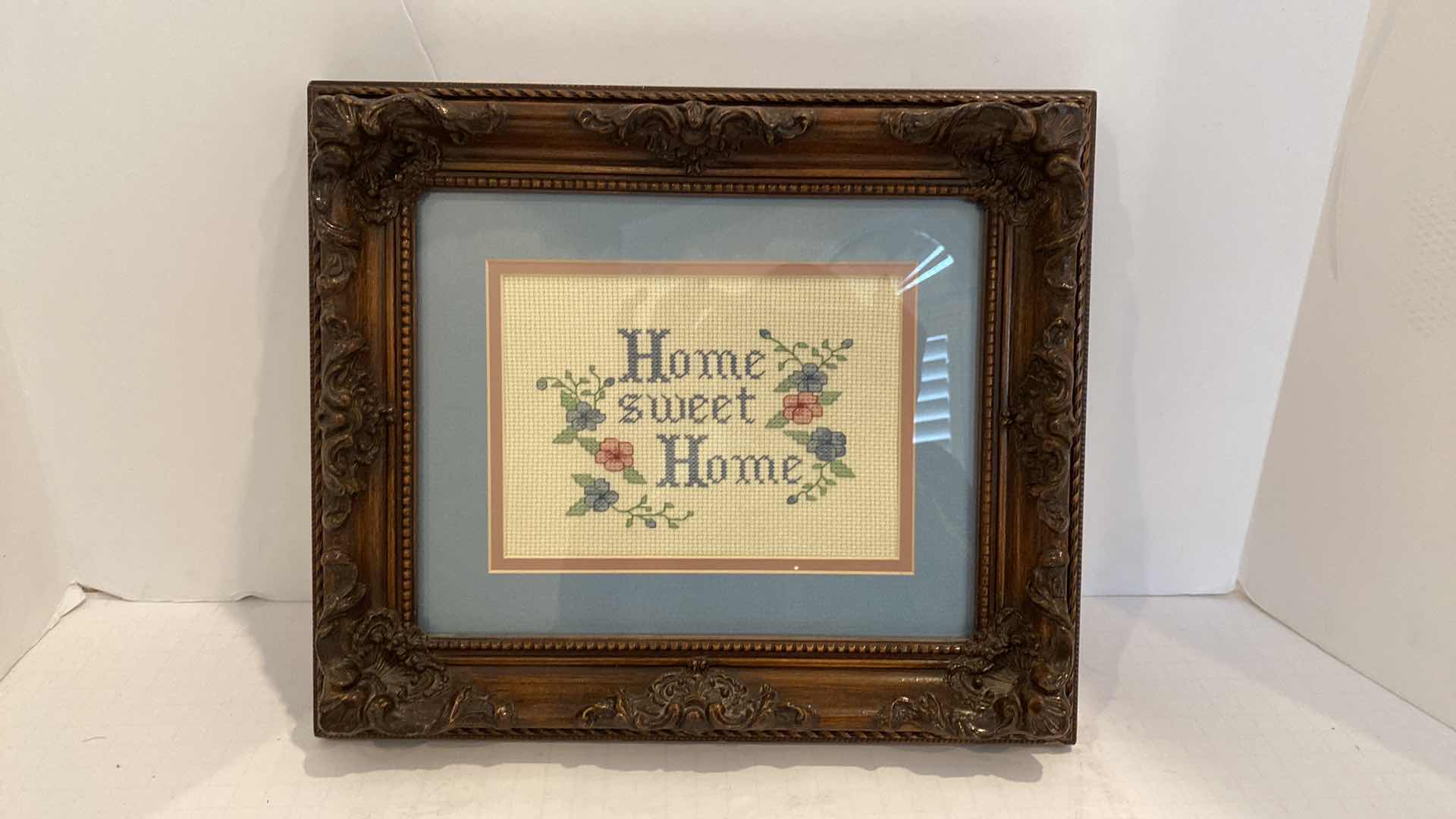 Photo 4 of WOOD FRAMED NEEDLEPOINT HOME SWEET HOME 13” X 11”