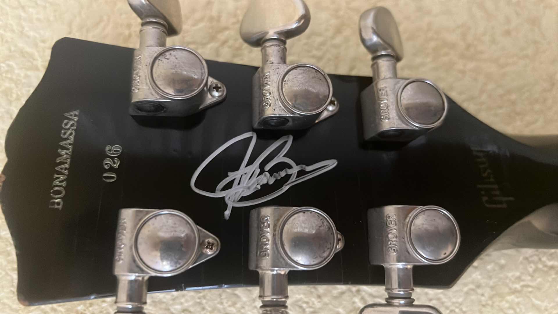 Photo 9 of GIBSON CUSTOM INSPIRED BY SERIES JOE BONAMASSA AGED “LES PAUL” GOLDTOP 026 SIGNED GUITAR W COA & ACCESSORIES