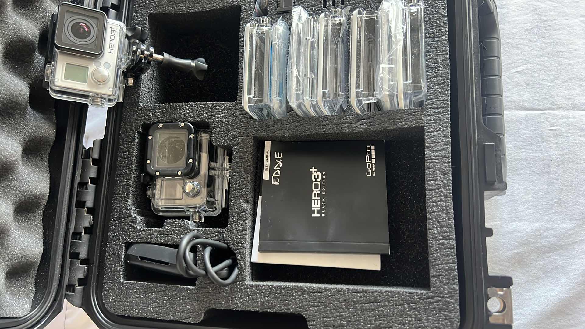 Photo 5 of GO PRO HERO 3+ W ACCESSORIES & BLACK HARDCOVER STORAGE CASE