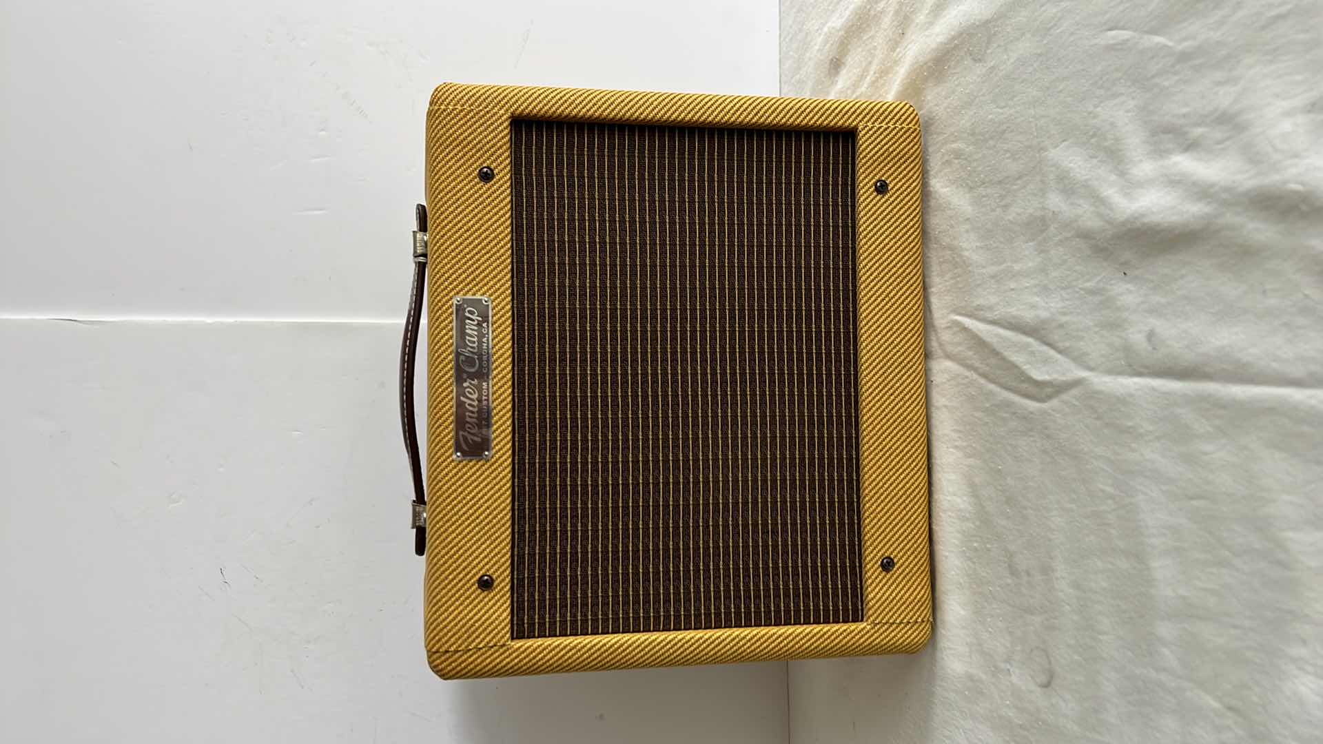 Photo 7 of FENDER '57 CUSTOM CHAMP TUBE GUITAR AMP W LACQUERED TWEED  (13.5” x 7” H12”)