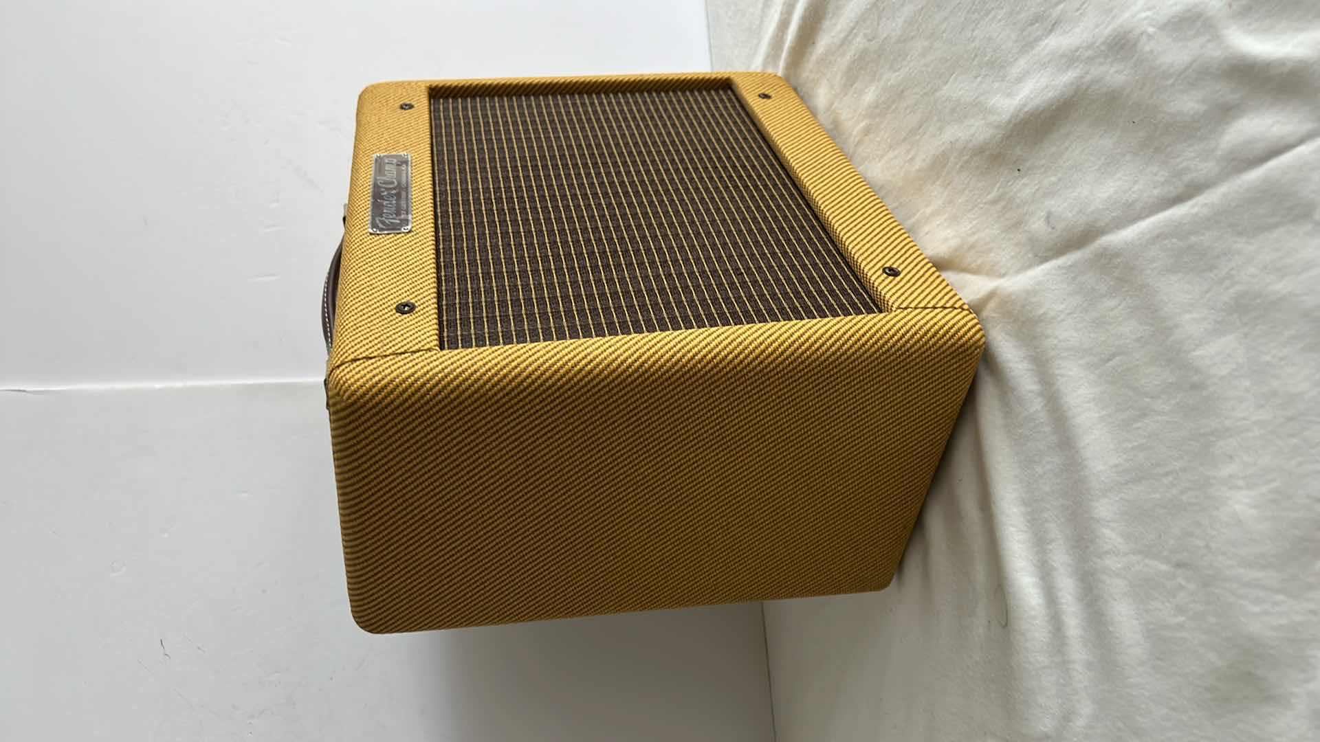 Photo 9 of FENDER '57 CUSTOM CHAMP TUBE GUITAR AMP W LACQUERED TWEED  (13.5” x 7” H12”)