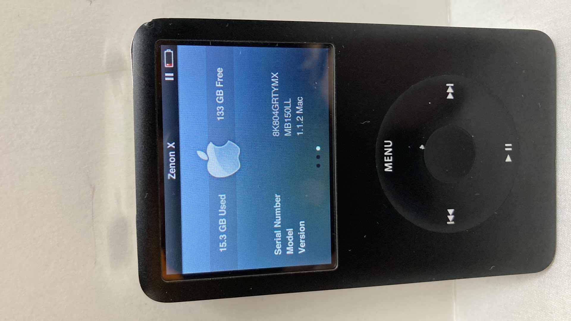 Photo 4 of APPLE iPOD 160GB BLACK MP3 PLAYER MODEL A1238 MB150LL W CHARGER & MUSIC