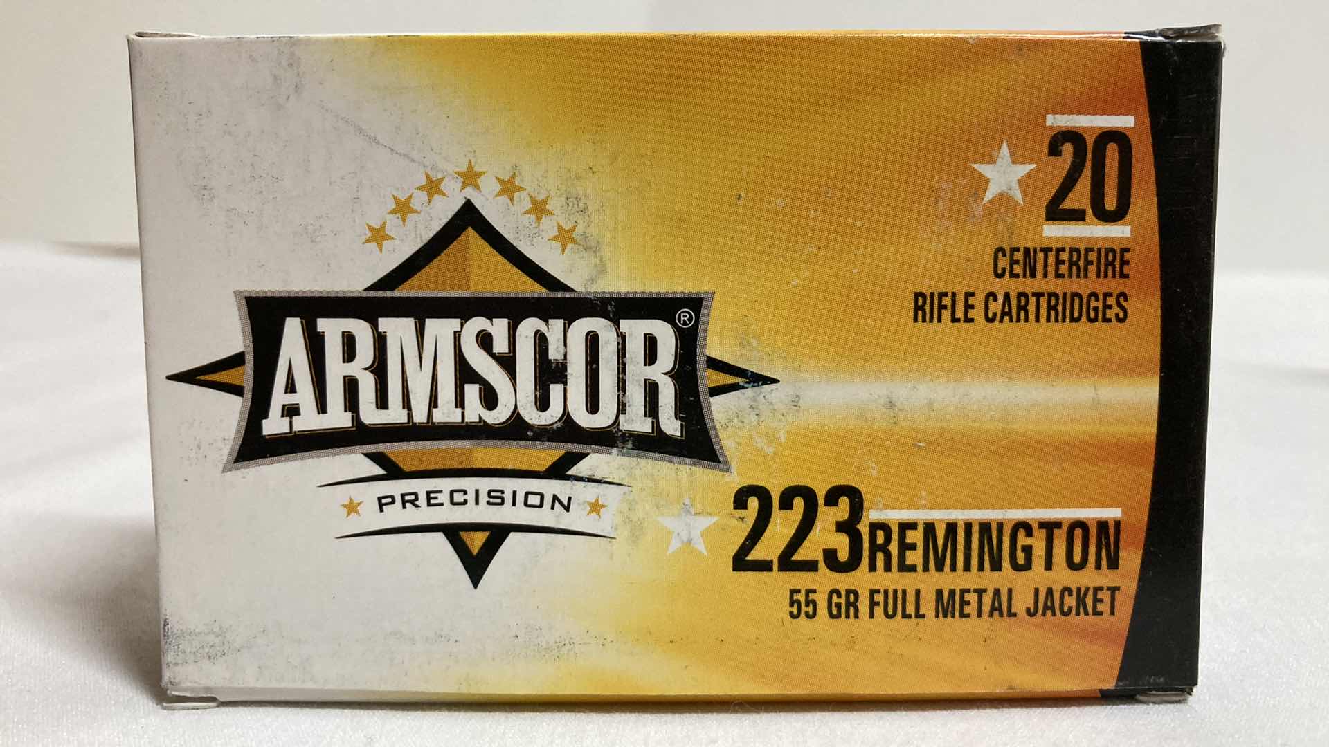 Photo 2 of NEW ARMSCOR .223 REM 55GR FMJ BRASS CASE AMMO (100RDS)