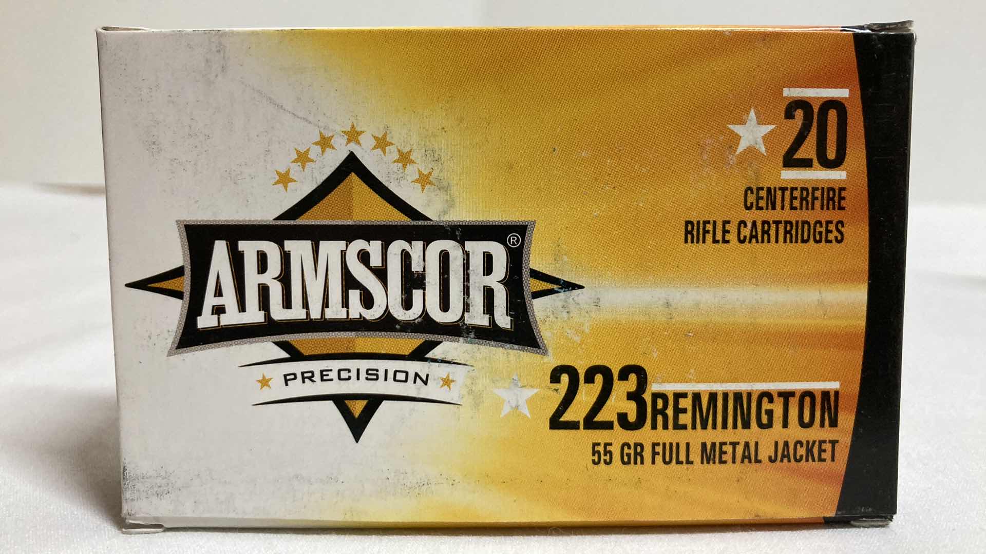 Photo 2 of NEW ARMSCOR .223 REM 55GR FMJ BRASS CASE AMMO (100RDS)