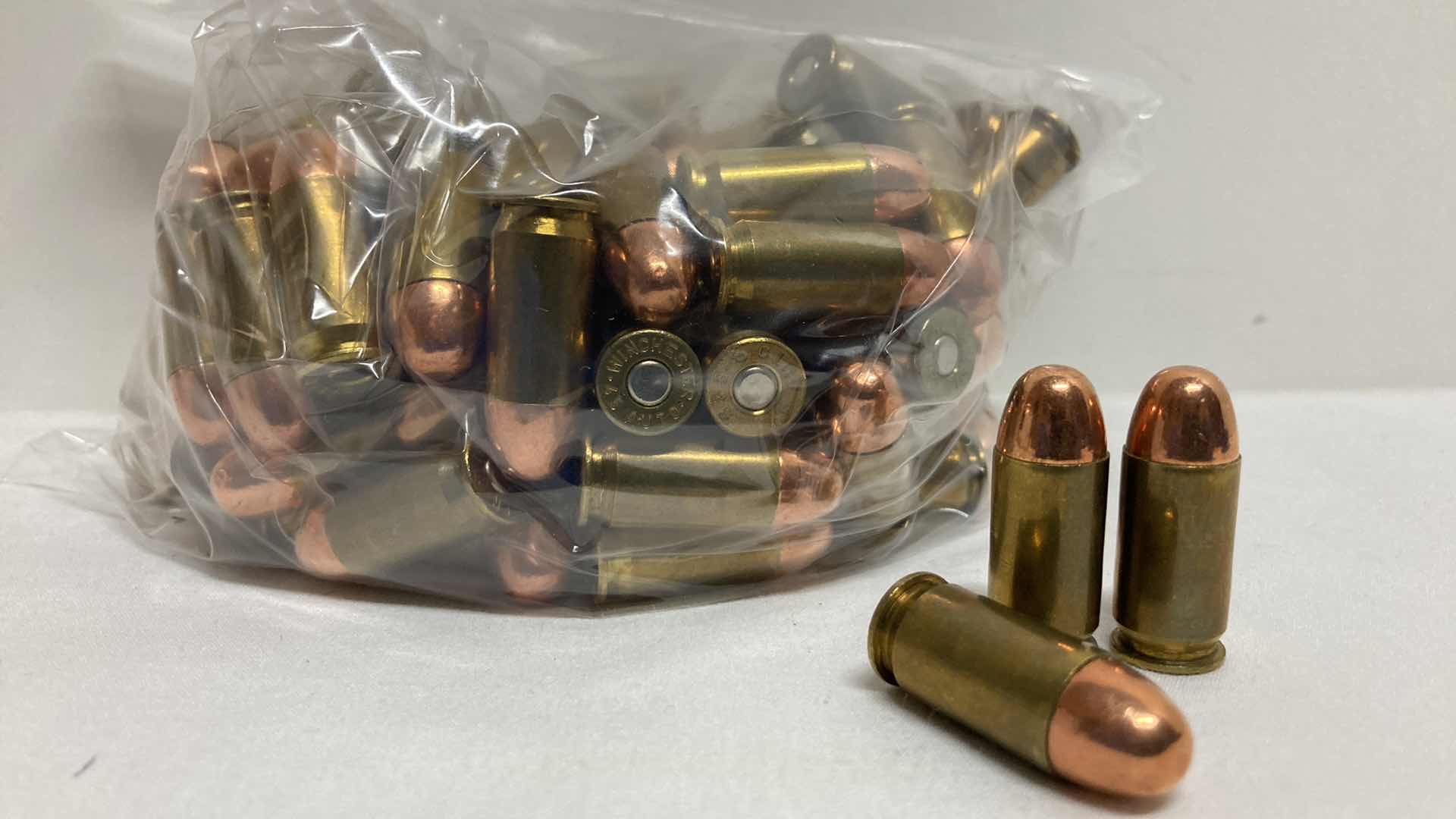 Photo 1 of WASHOUGAL RIVER CARTRIDGE COMPANY 45 ACP 230GR TMJ BRASS CASE AMMO RELOADS (131RDS)