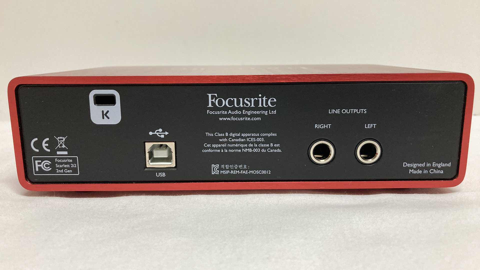 Photo 5 of FOCUSRITE NEW GEN 2 IN/OUT SCARLETT USB INTERFACE MODEL 2i2