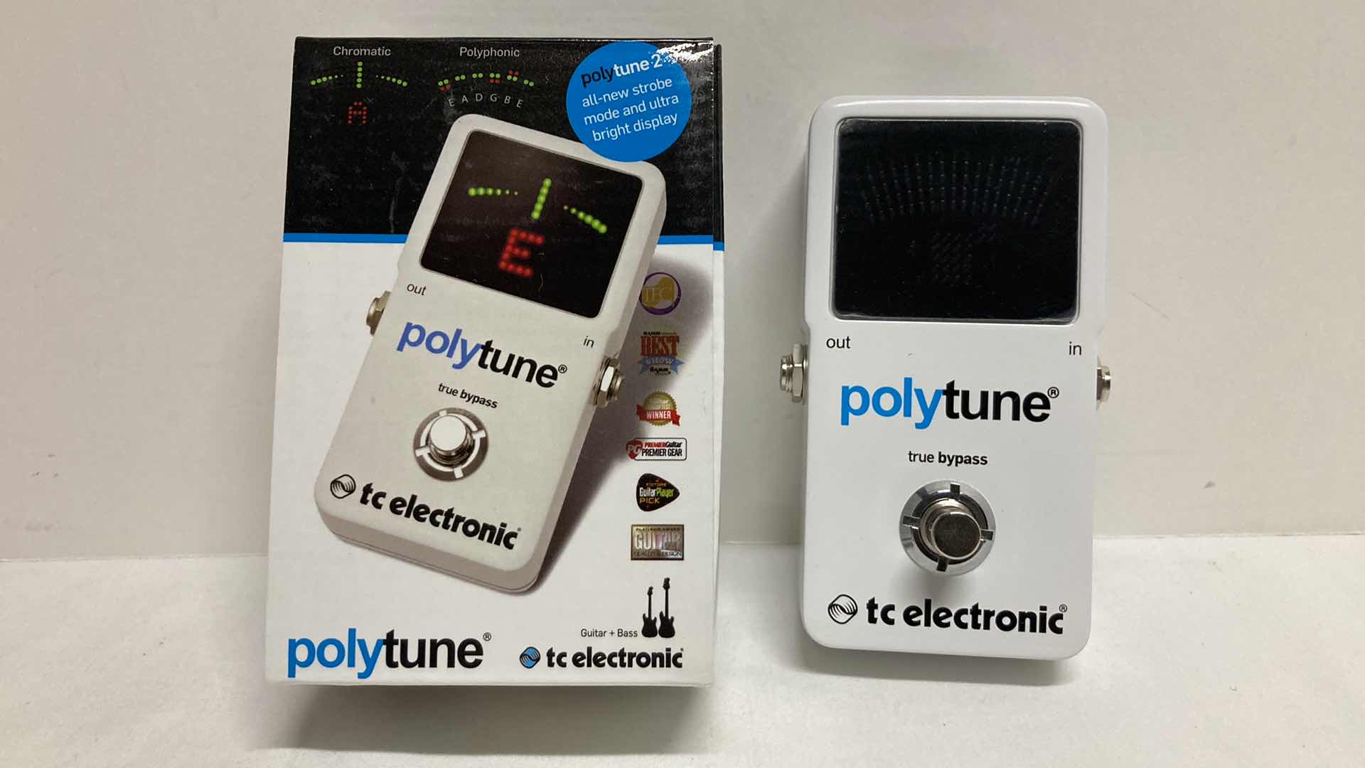 Photo 1 of TC ELECTRONIC POLY TUNE 2 CHROMATIC TUNER TRUE BYPASS
