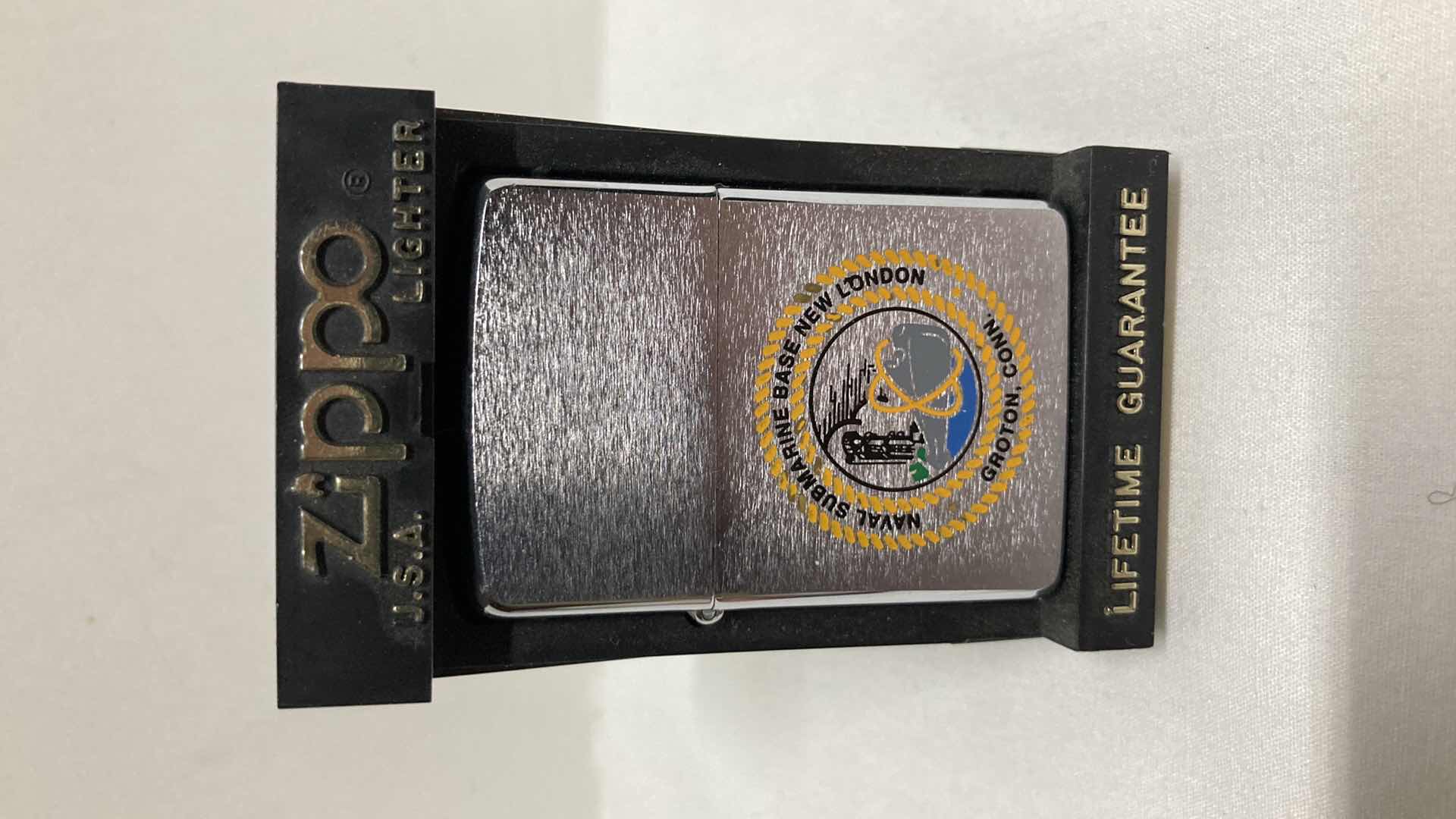 Photo 1 of ZIPPO NAVAL SUBMARINE BASE NEW LONDON GROTON, CONN LIGHTER