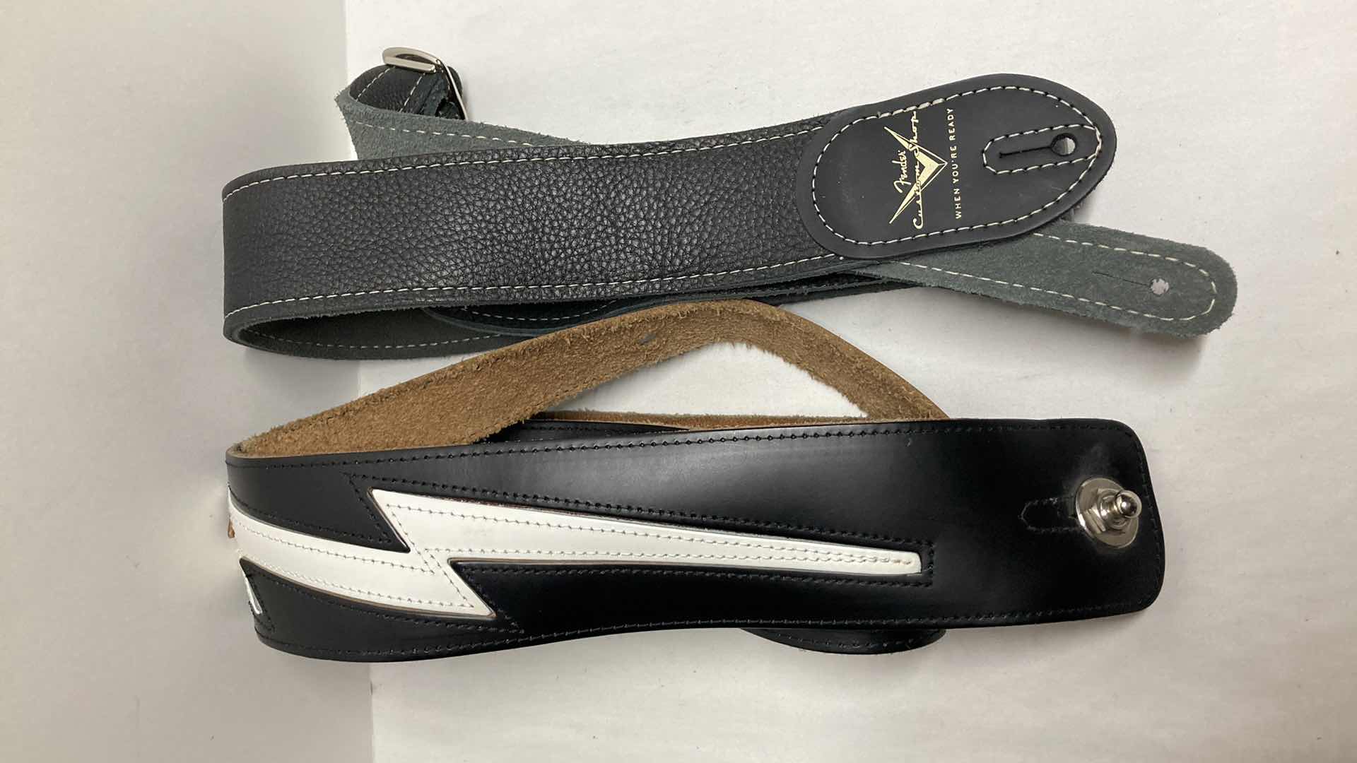 Photo 1 of SCHALLER LEATHER GUITAR STRAP & FENDER LEATHER GUITAR STRAP