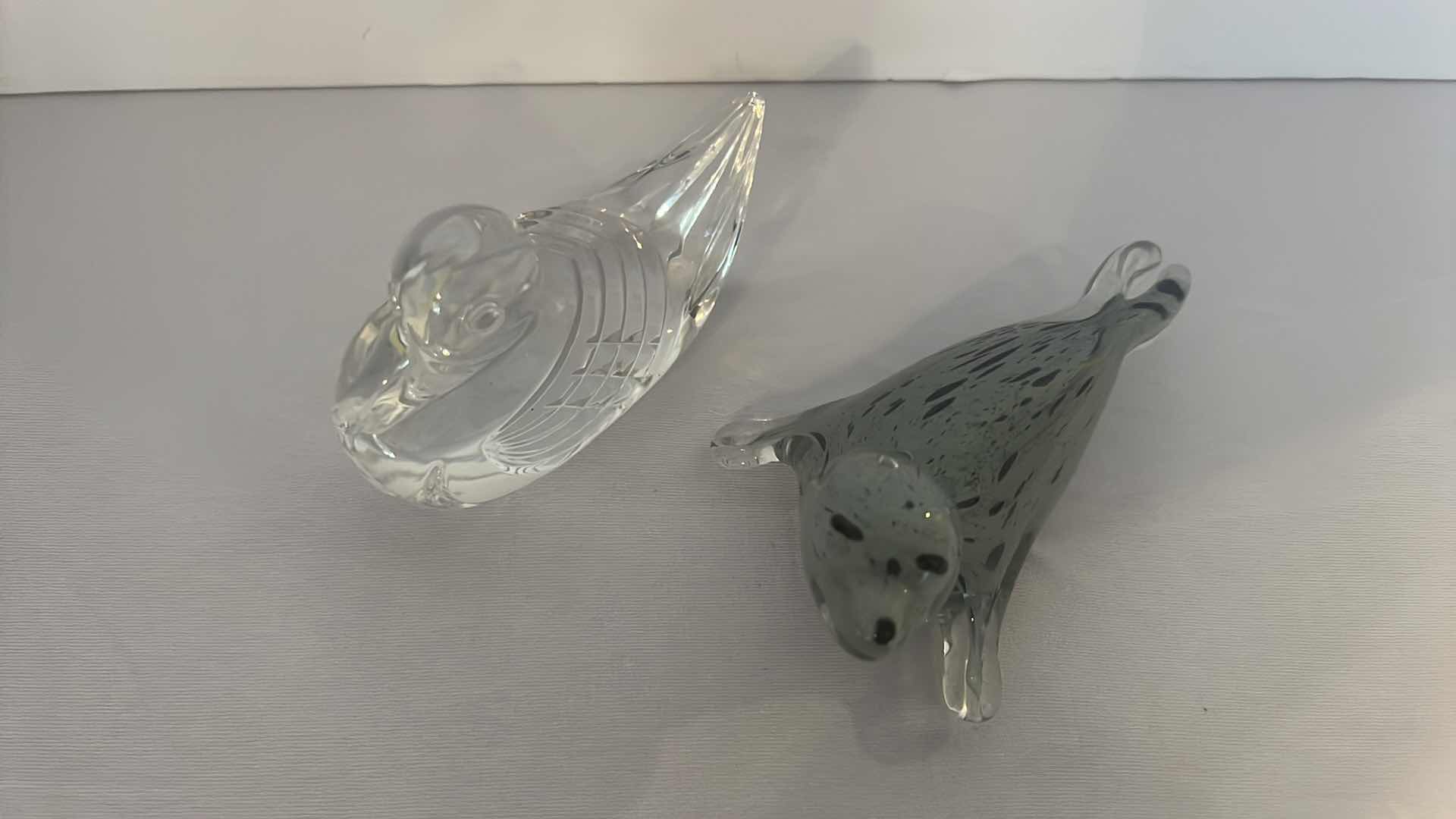 Photo 2 of 2-GLASS SCULPTURES (SEAL & DUCK)