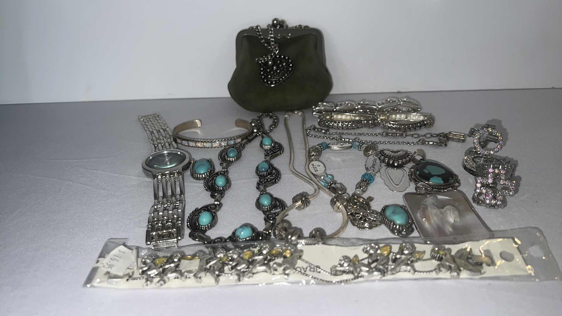 Photo 5 of SILVER COSTUME JEWELRY (PENDANTS, BRACELETS, WATCHES & NECKLACES)
