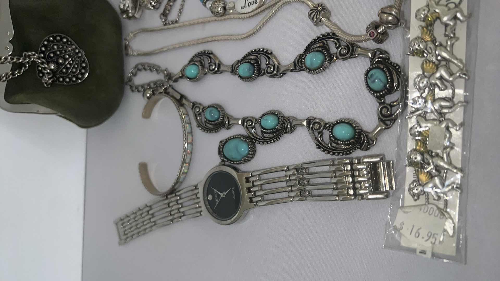 Photo 4 of SILVER COSTUME JEWELRY (PENDANTS, BRACELETS, WATCHES & NECKLACES)