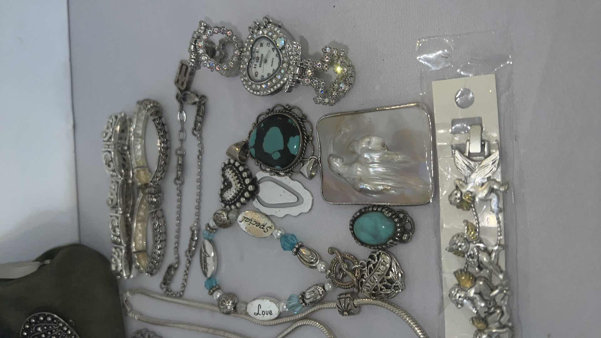 Photo 3 of SILVER COSTUME JEWELRY (PENDANTS, BRACELETS, WATCHES & NECKLACES)